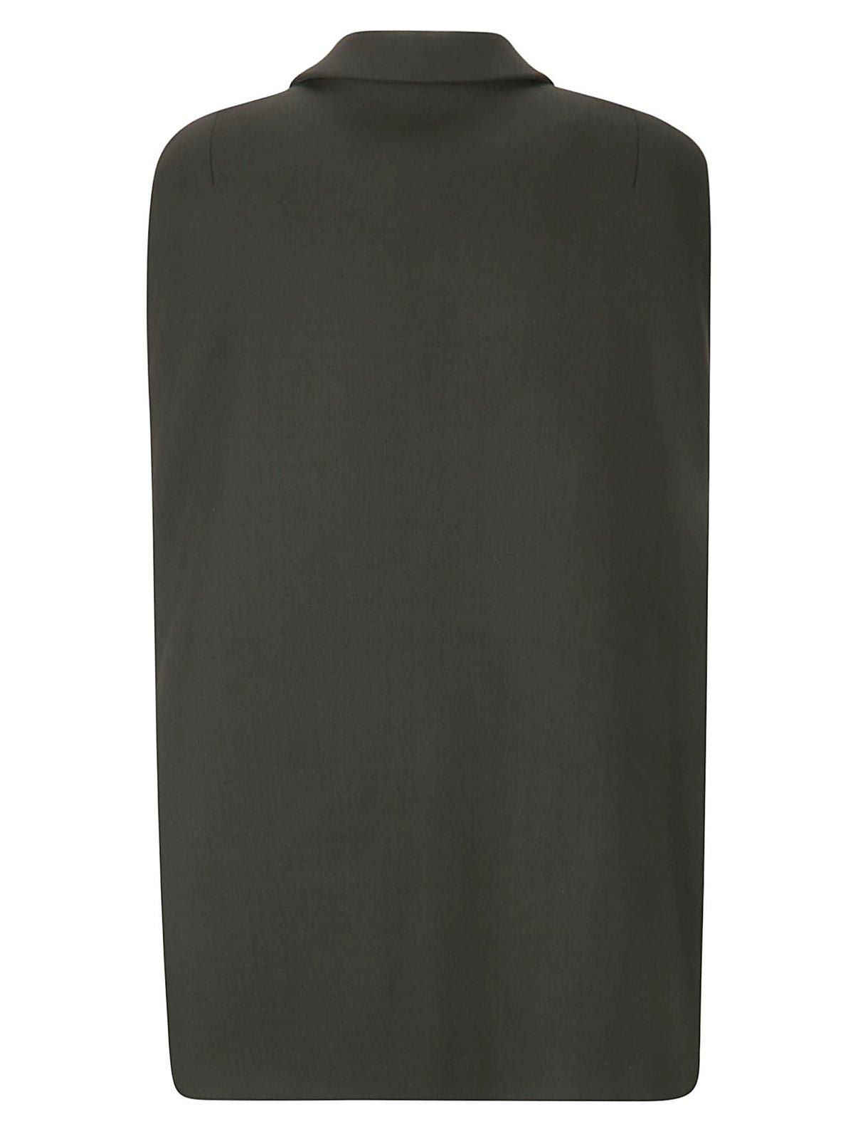 Shop Coperni V-neck Sleeveless Cape Blazer Blazer In Black