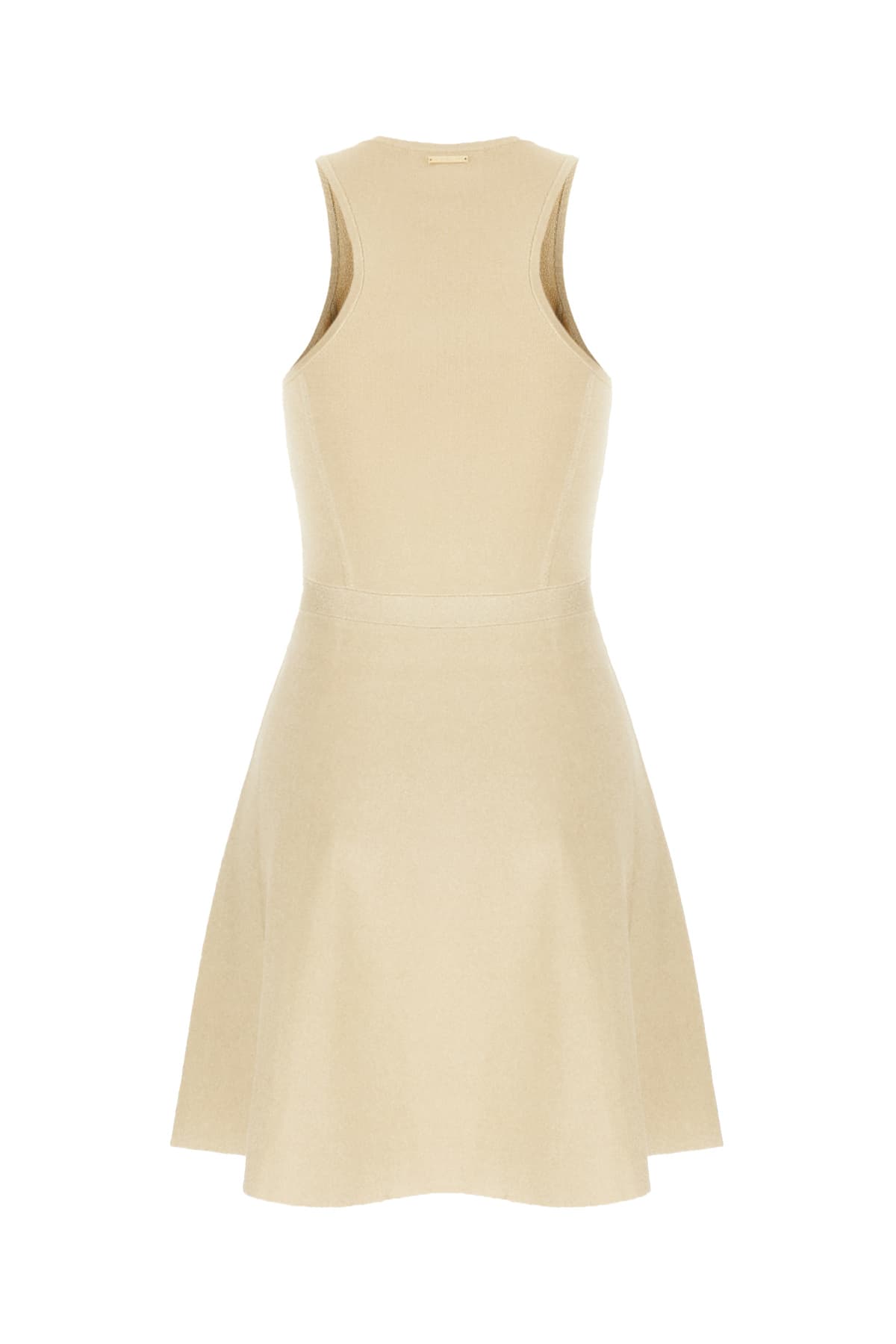 Shop Michael Kors Gold Viscose Blend Dress In 710