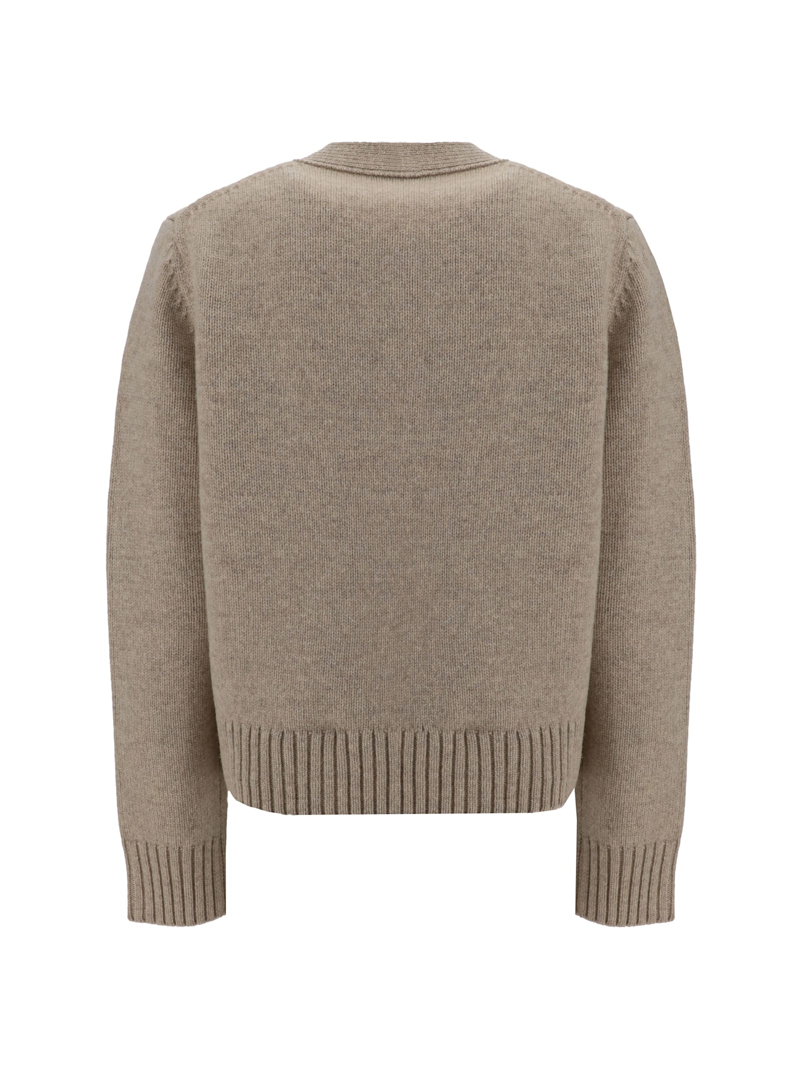 Tory Burch V-neck Buttoned Knitted Cardigan In Oatmeal Mélange