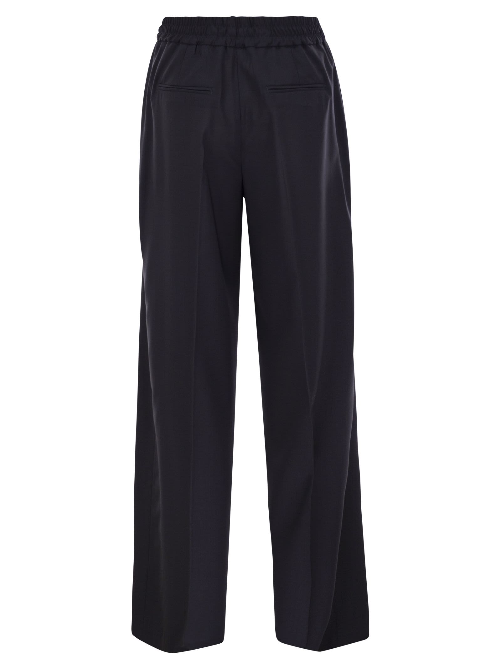 Shop Pt Torino Lorenza - Wool Pants In Blue