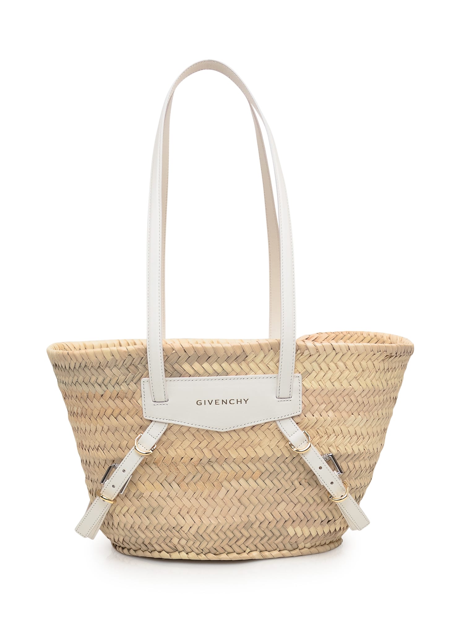 Shop Givenchy Voyou Basket Small Bag In Ivory