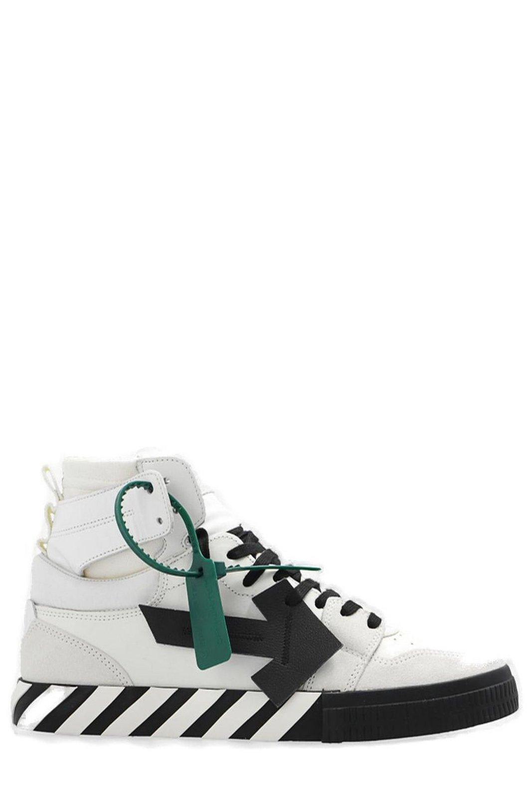 OFF-WHITE VULCANIZED HIGH-TOP LACED SNEAKERS