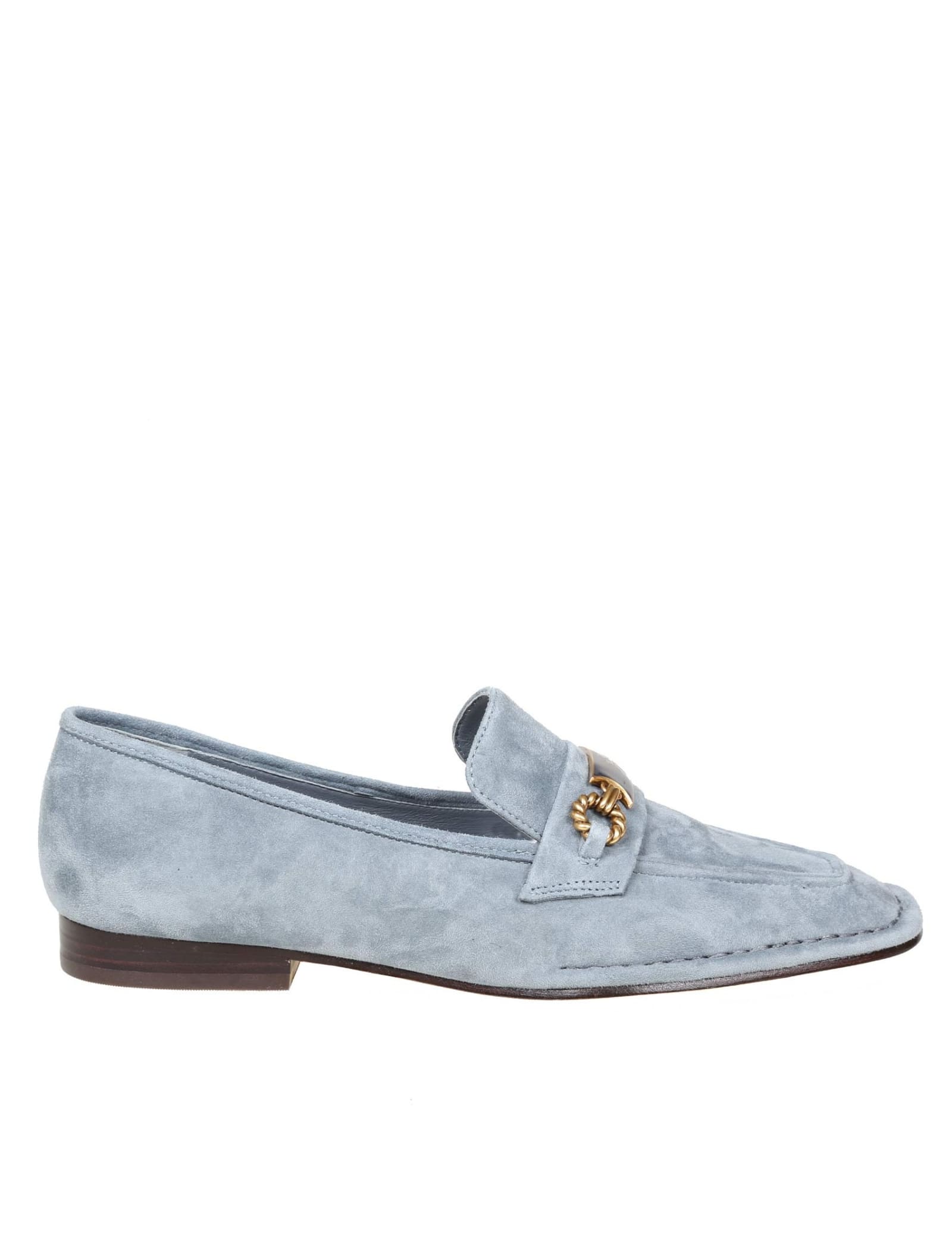 Tory Burch Perrine Loafer In Light Blue Suede