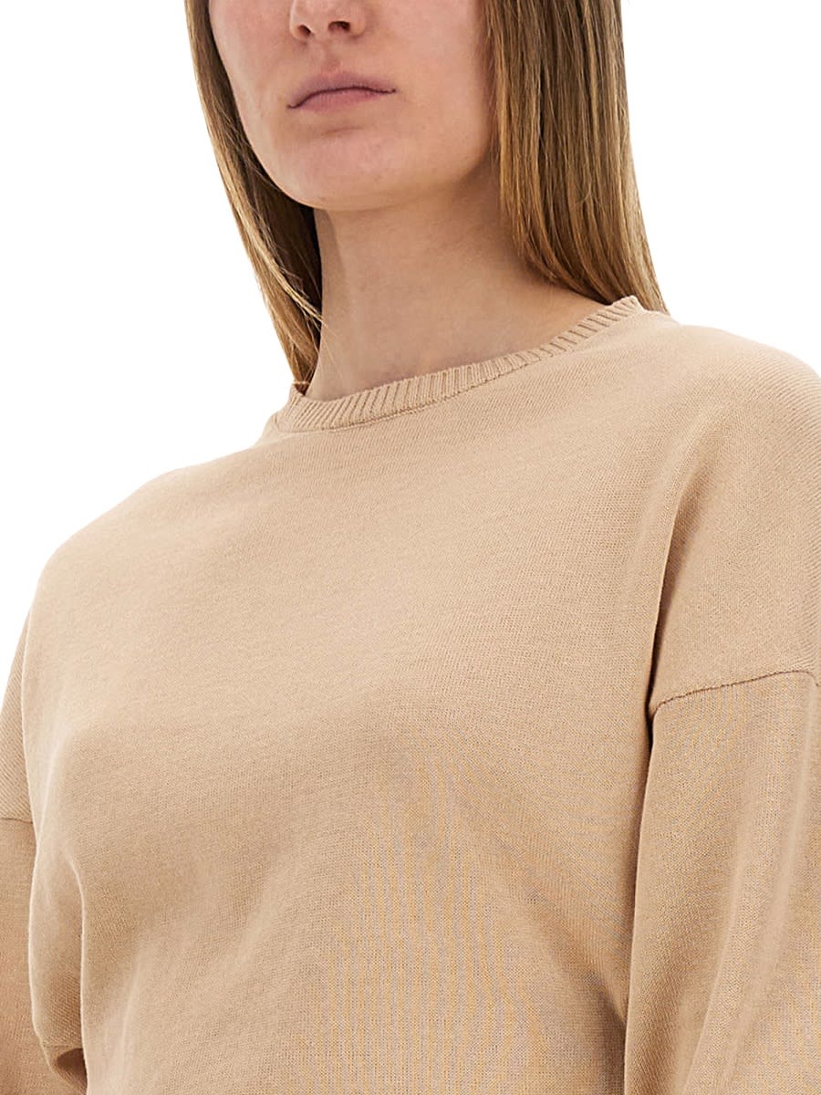 Shop Alysi Cropped Shirt In Nude