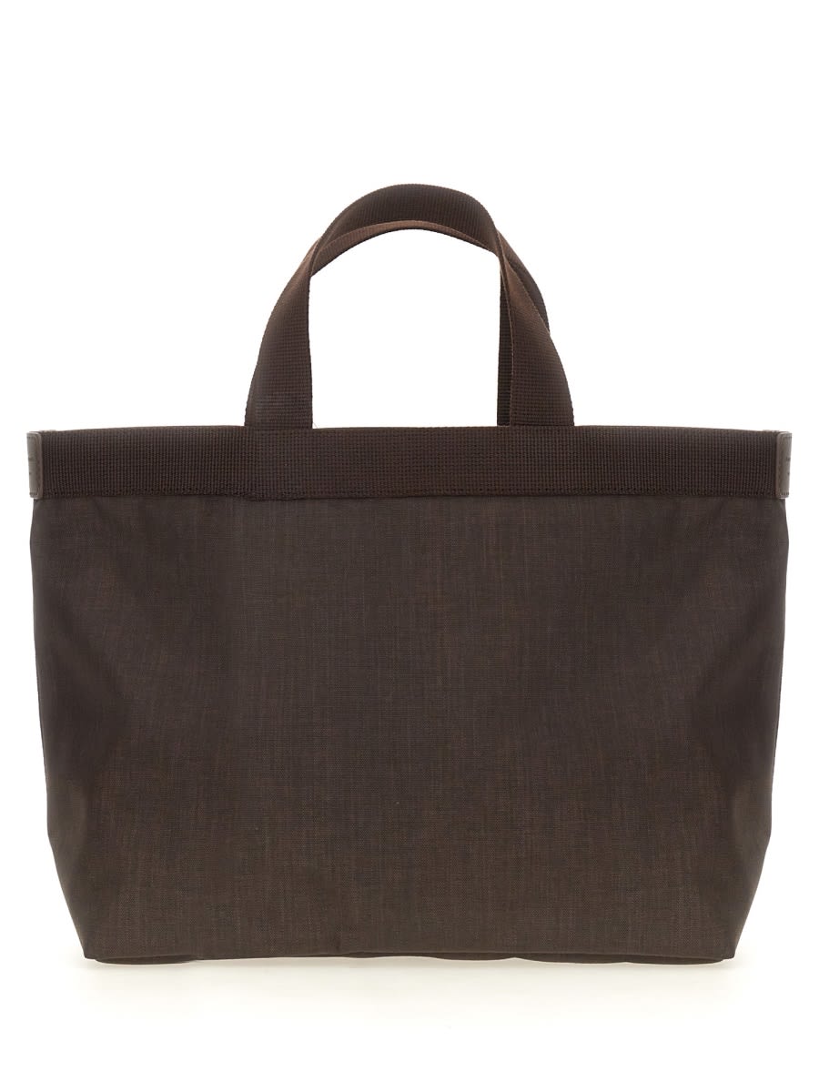 Shop Herve Chapelier Medium Tote Bag In Brown