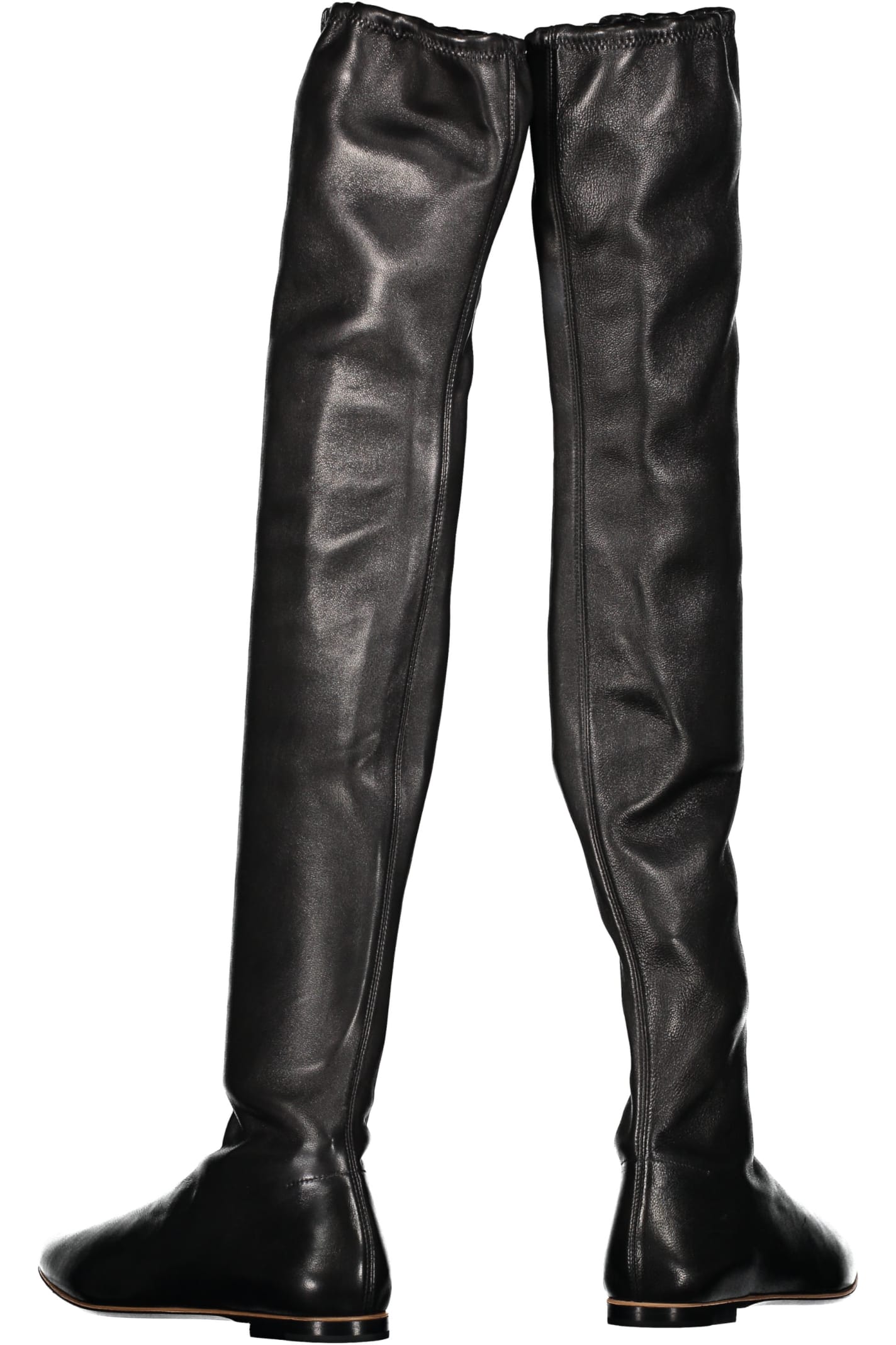 Bottega Veneta Leather Over-the-knee Boots In Black