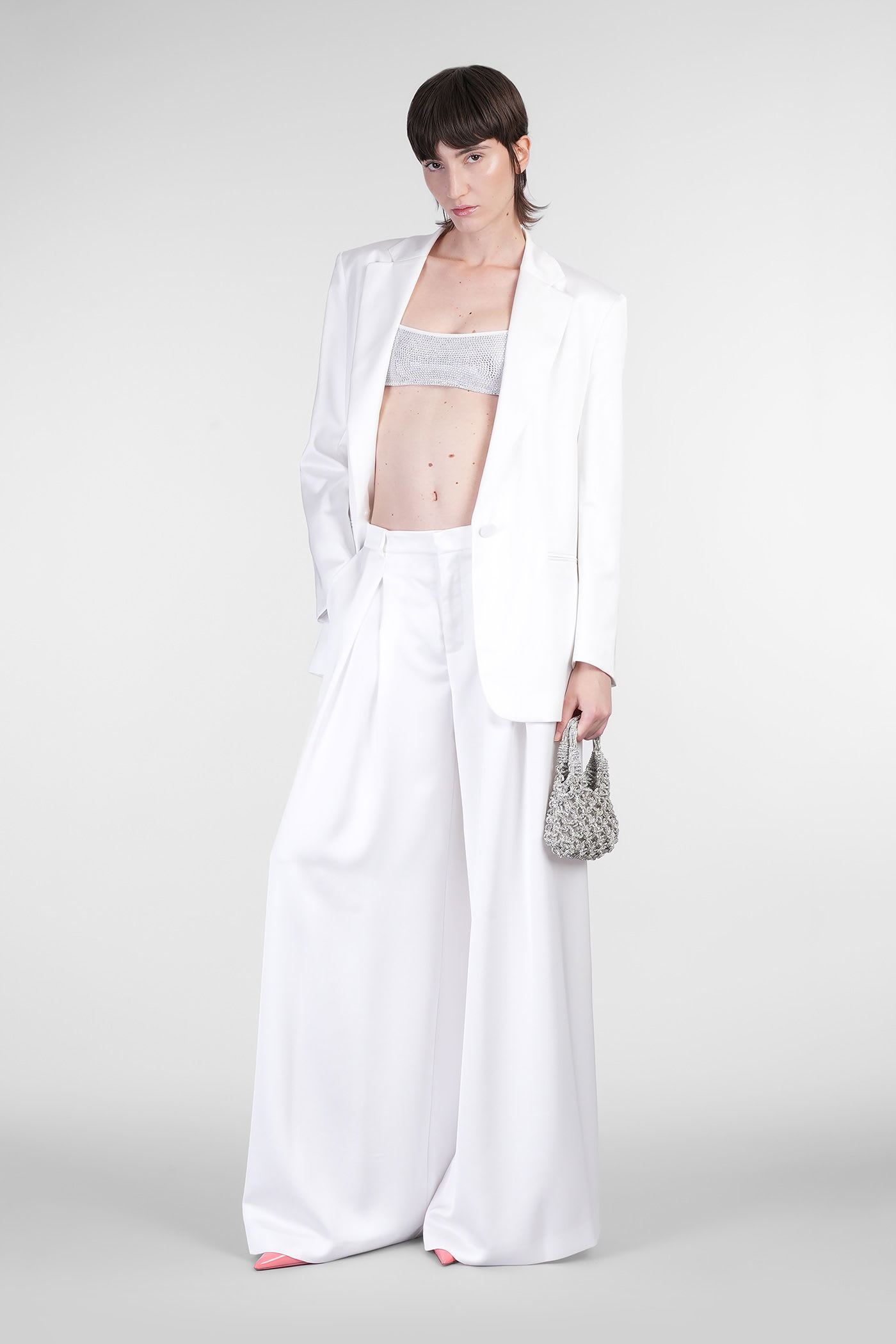 The Andamane Tara Pants In White Polyester