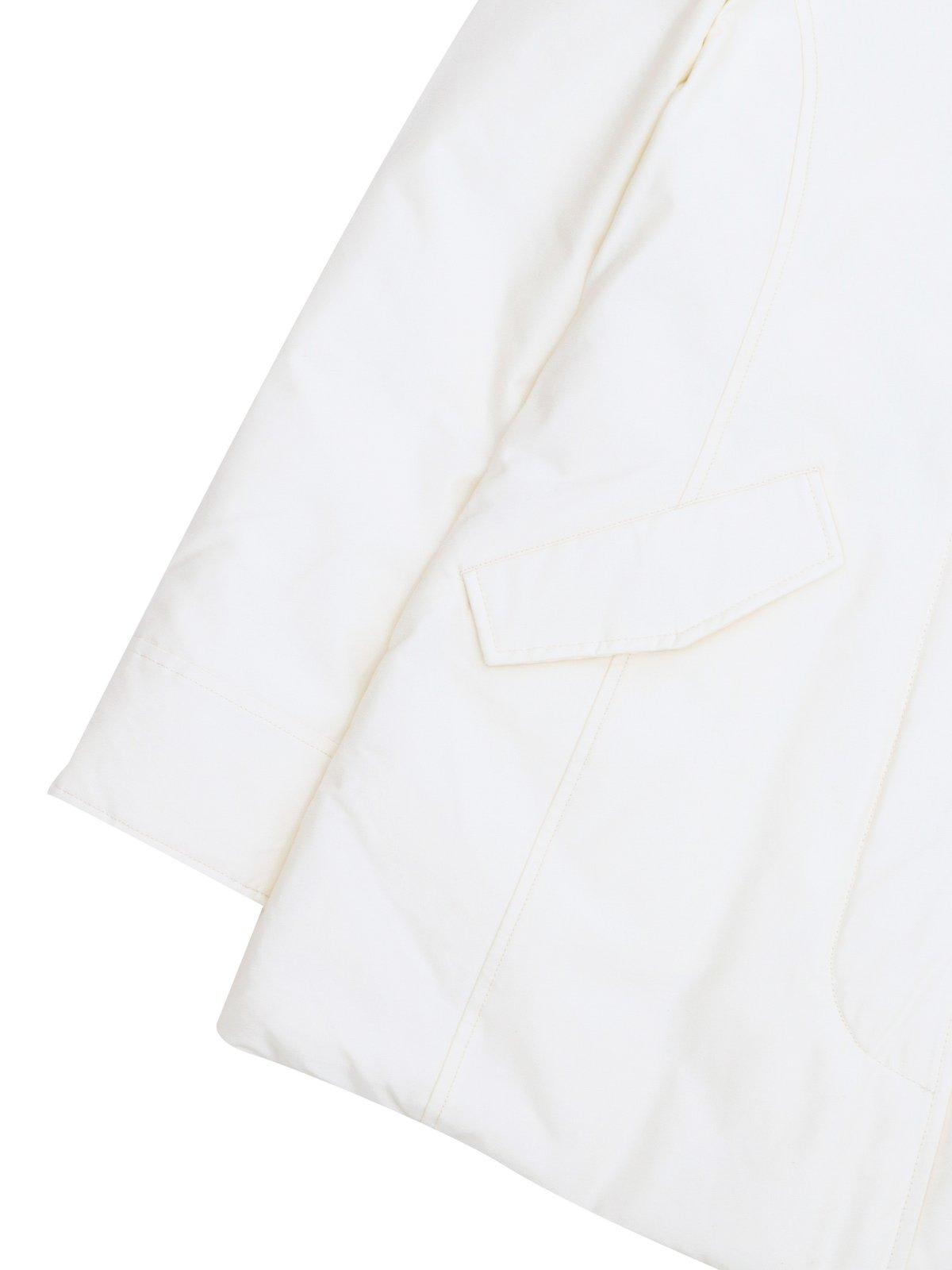 Woolrich Long-sleeved Hooded Jacket In White