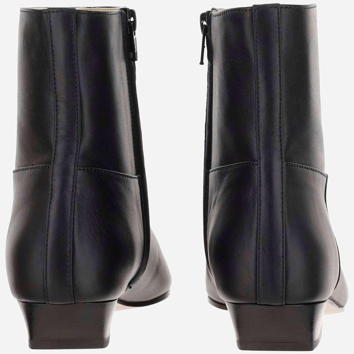 Shop Khaite Leather Ankle Boots In Black