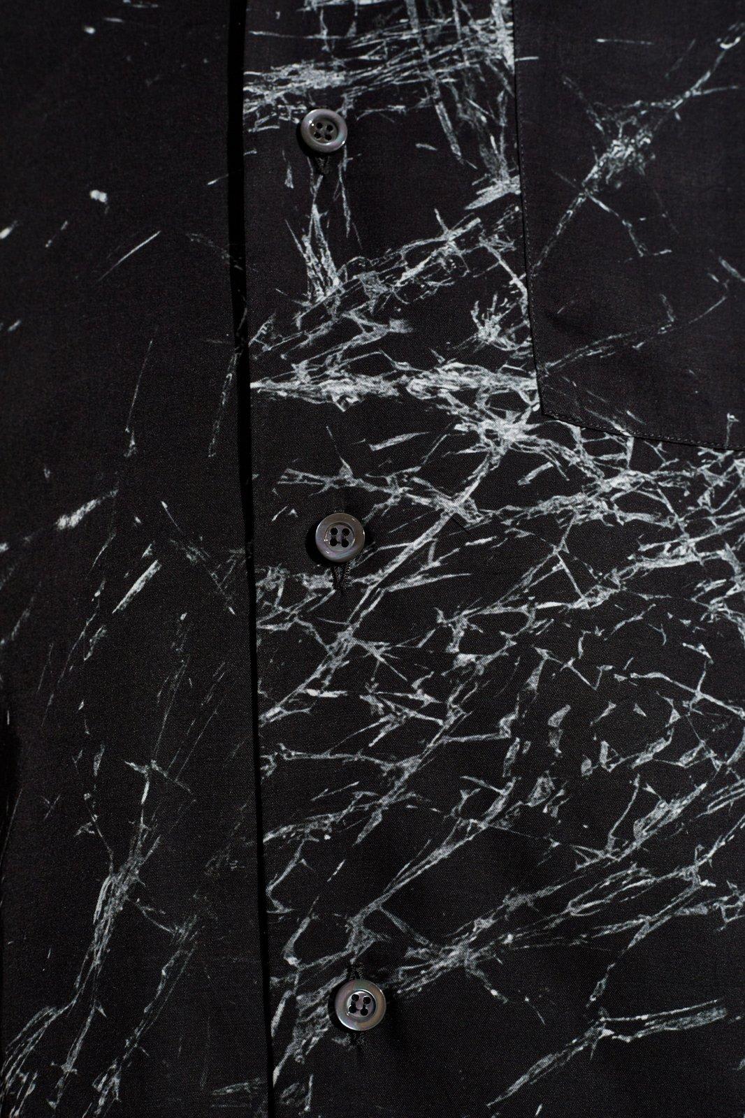 Alexander Mcqueen Smashed Screen Print Shirt In Black
