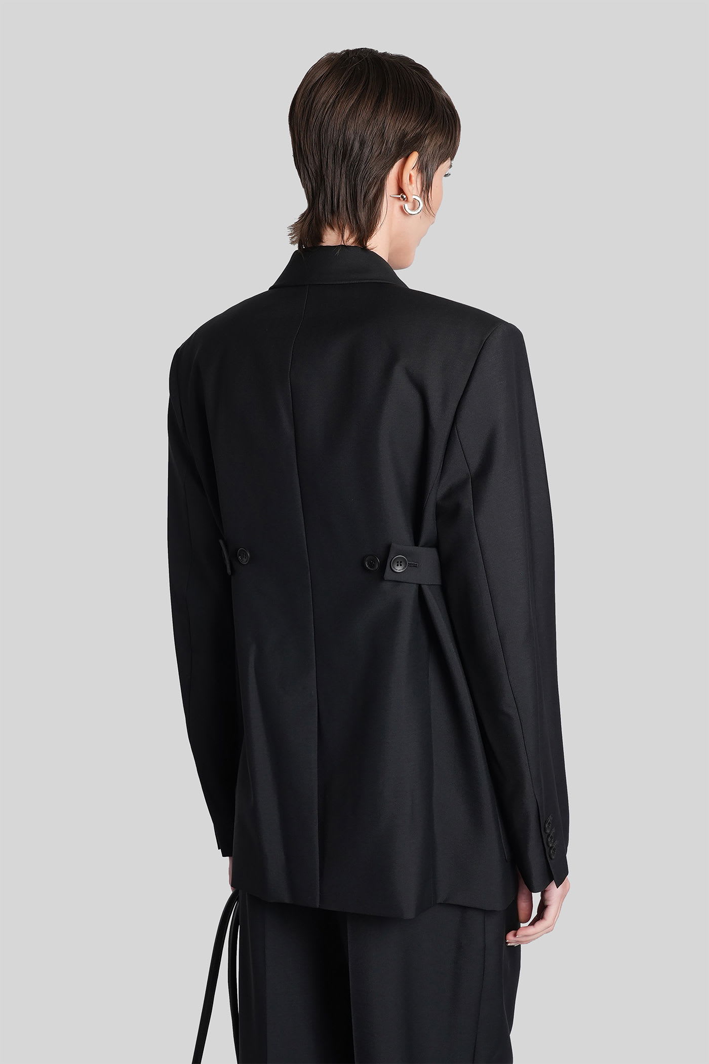 Alexander Wang Blazer In Black Wool In Black