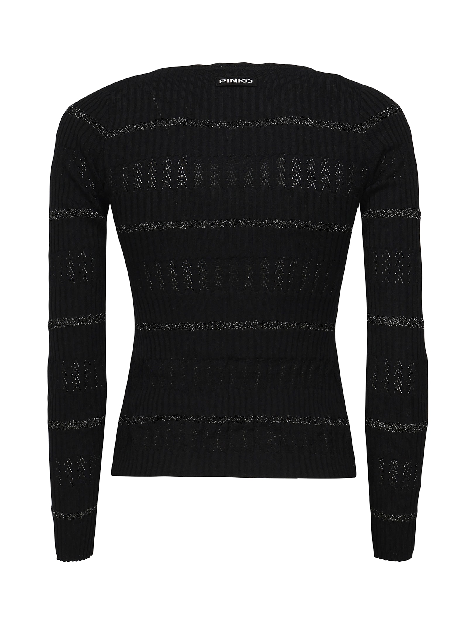 Pinko Long-sleeved Polo With Metallic Stripe