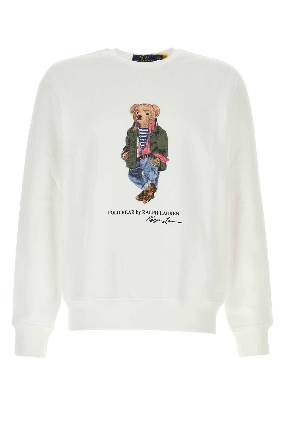Polo Ralph Lauren White Cotton Blend Sweatshirt In White