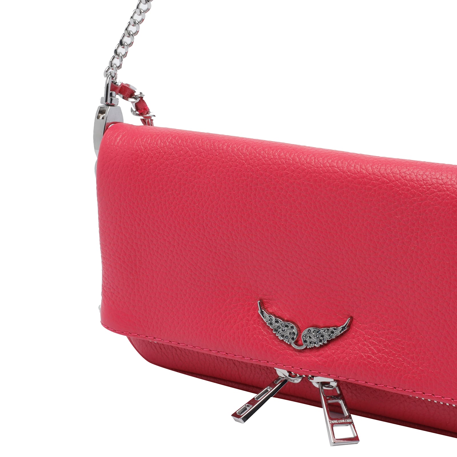 Zadig & Voltaire Crossbody Bag With Chain And Straps In Pink