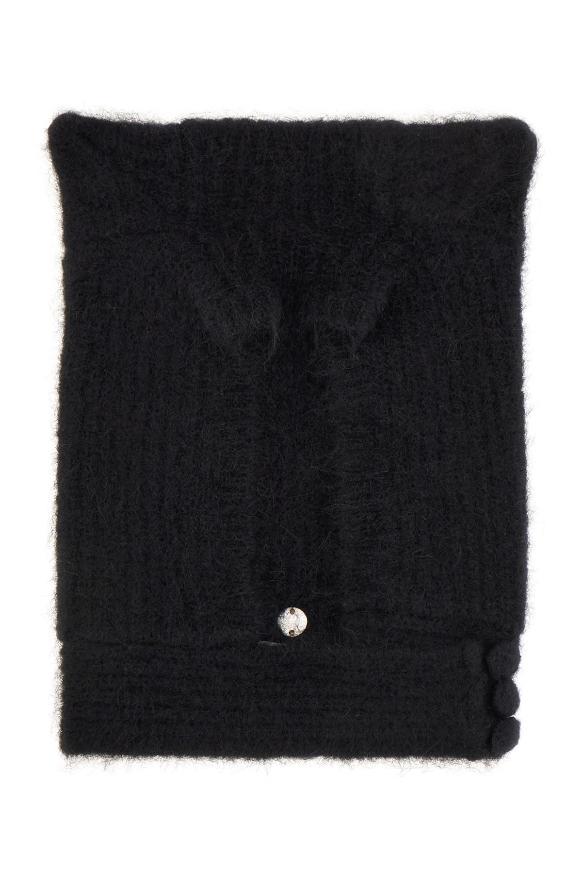 Coperni Black Stretch Wool Blend Beanie Hat In Black