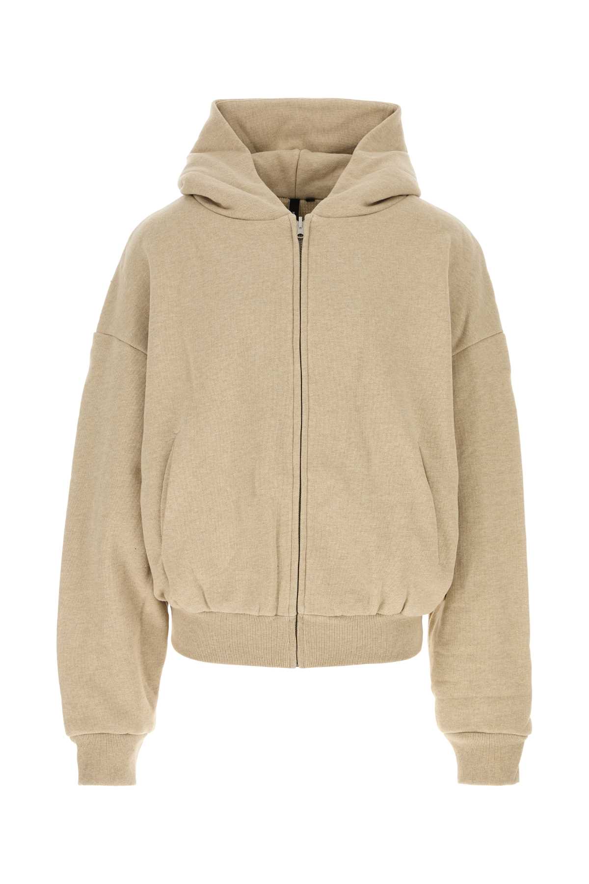 Entire Studios Beige Cotton Thermal Sweatshirt In Neutral
