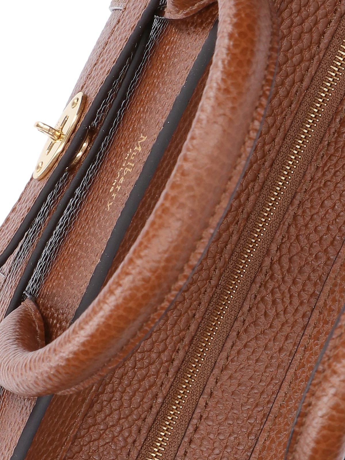 Shop Mulberry Zipped Bayswater Mini Bag In Brown