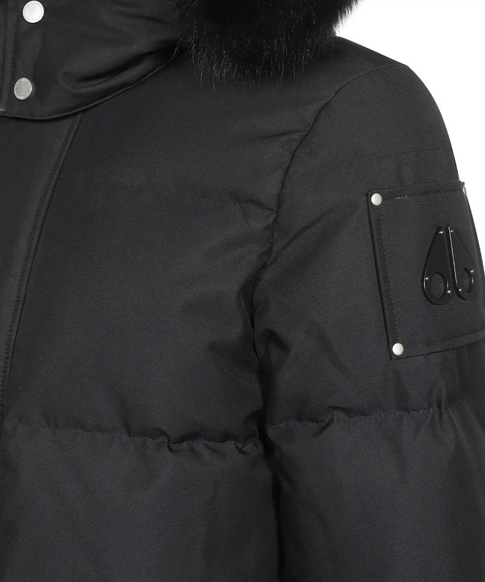 Shop Moose Knuckles Fur Hood Down Jacket In Black