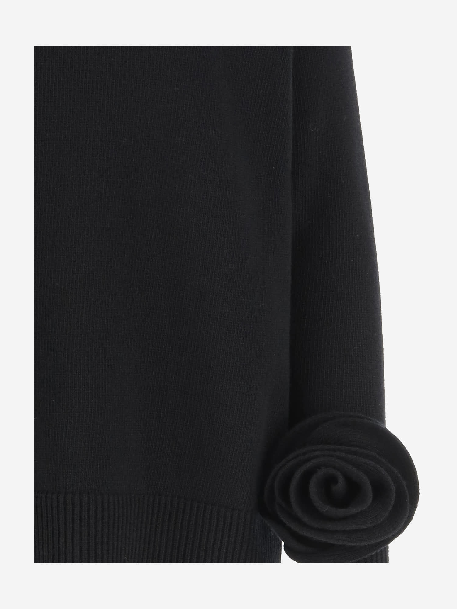 Valentino Regular Fit Wool Jersey Sweater In Black