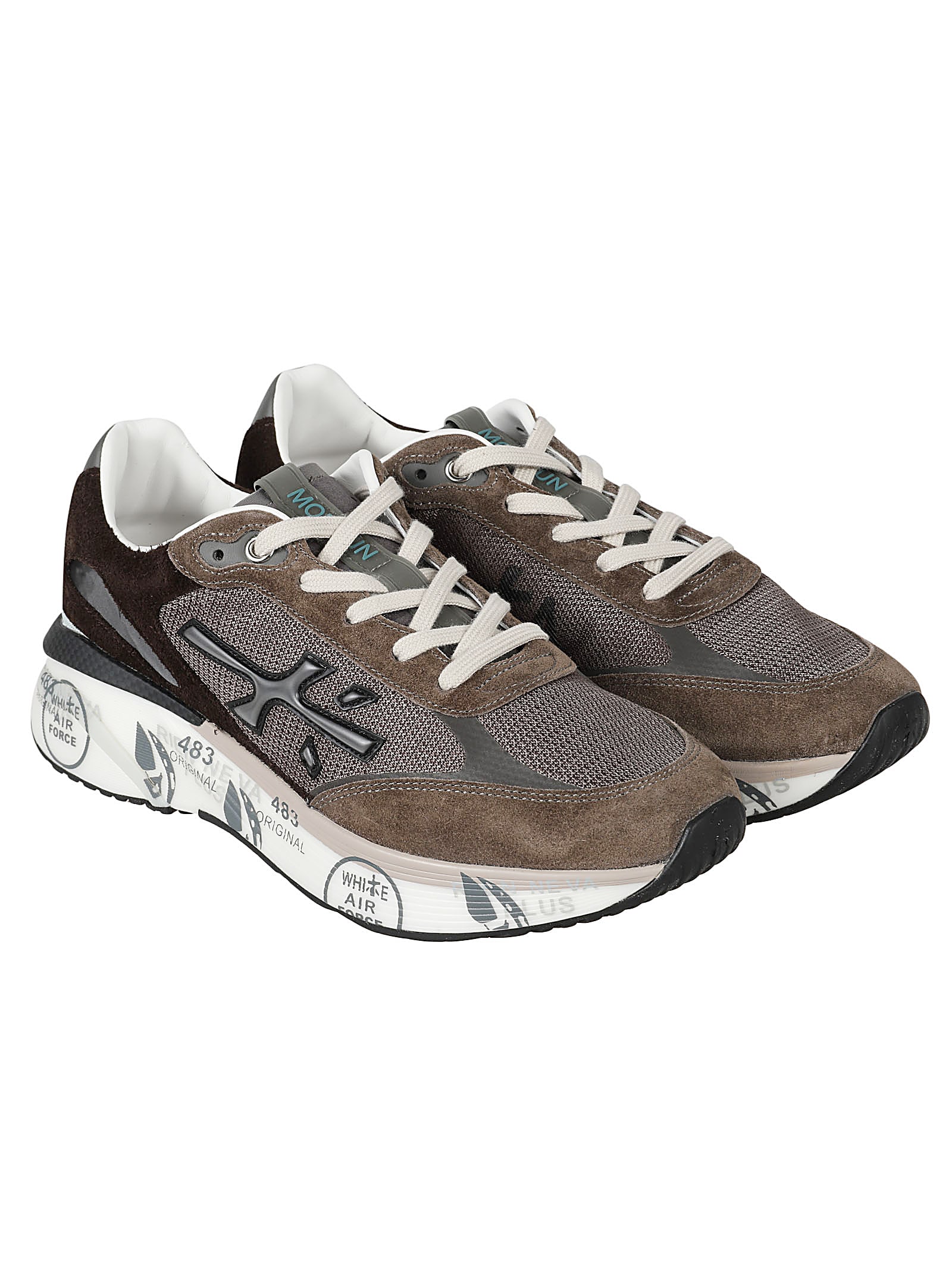 Shop Premiata Moerun Sneakers In Marrone Scuro