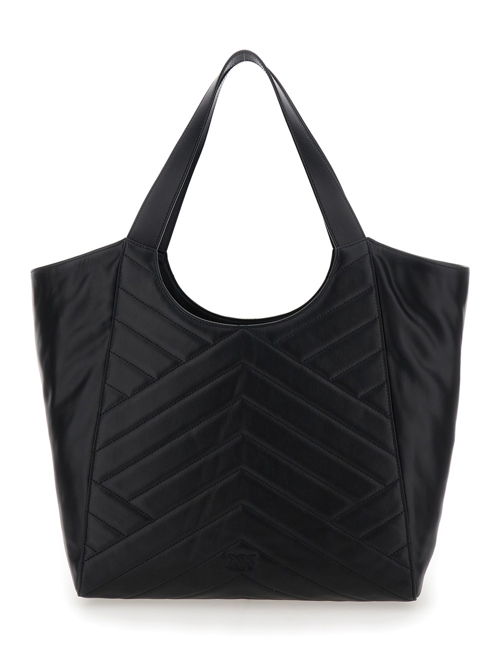 Shop Pinko Tote Bag Puzzle Pelle Di In Black