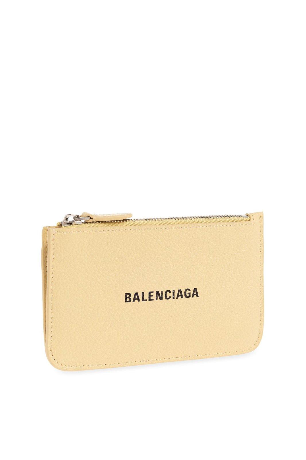 Shop Balenciaga Cash Large Long Coin Cardholder In Yellow
