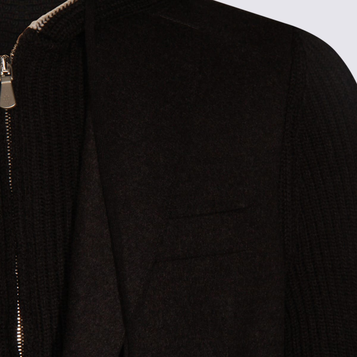 Eleventy Wool Hooded Jacket In Brown