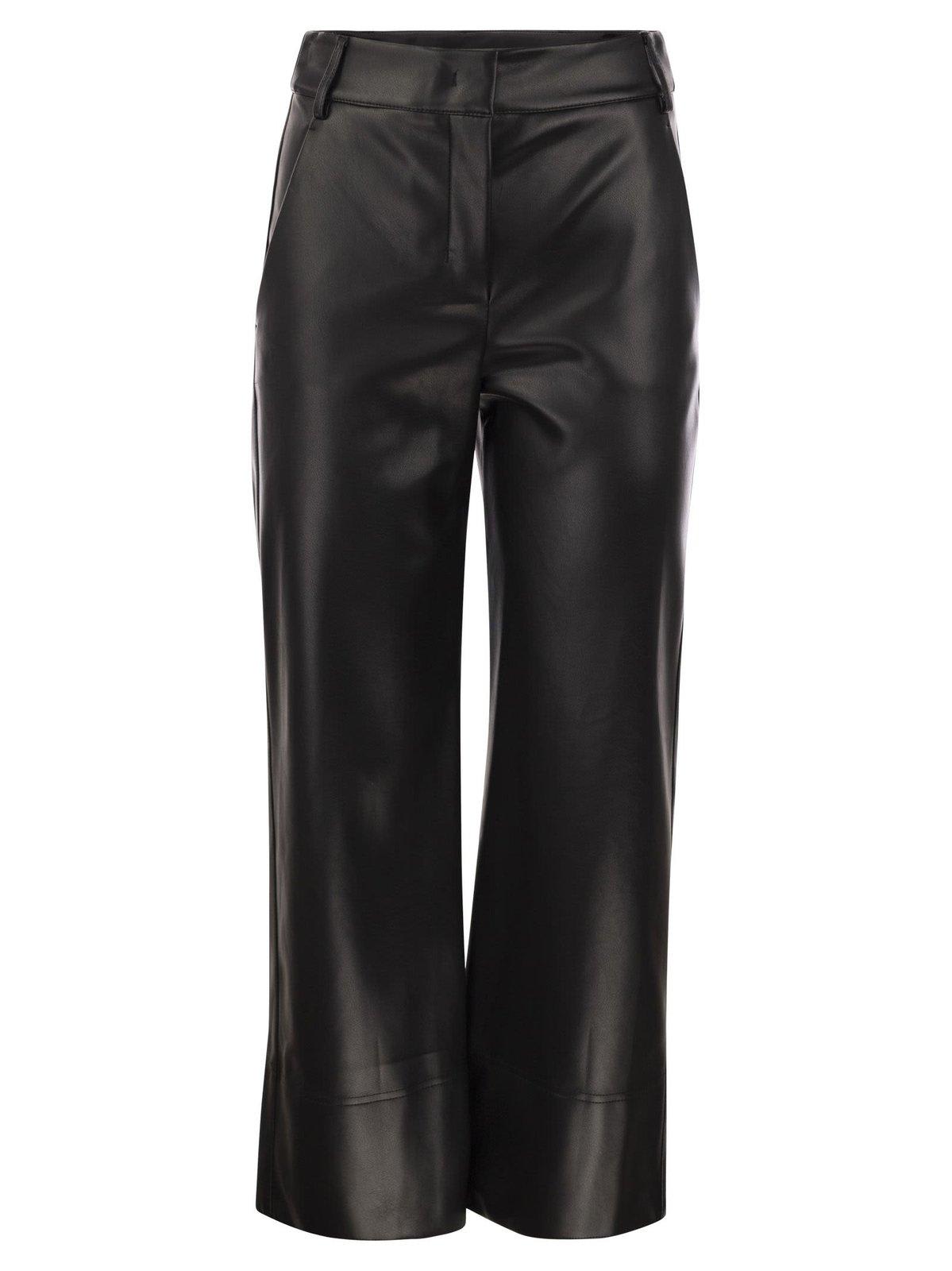 Shop 's Max Mara Coated Slim Trousers In Black