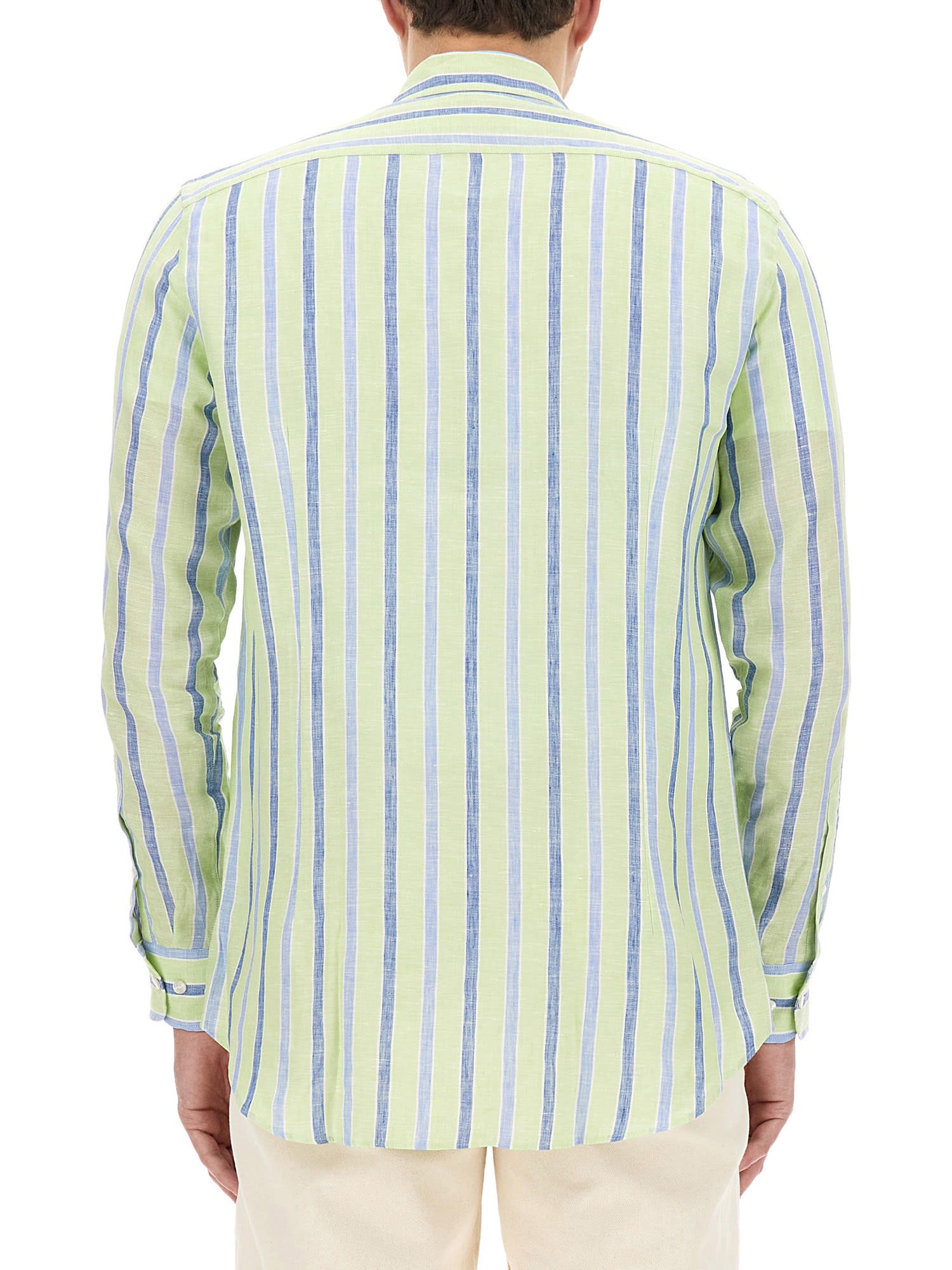 Etro Men's Pegasus Shirt In Green