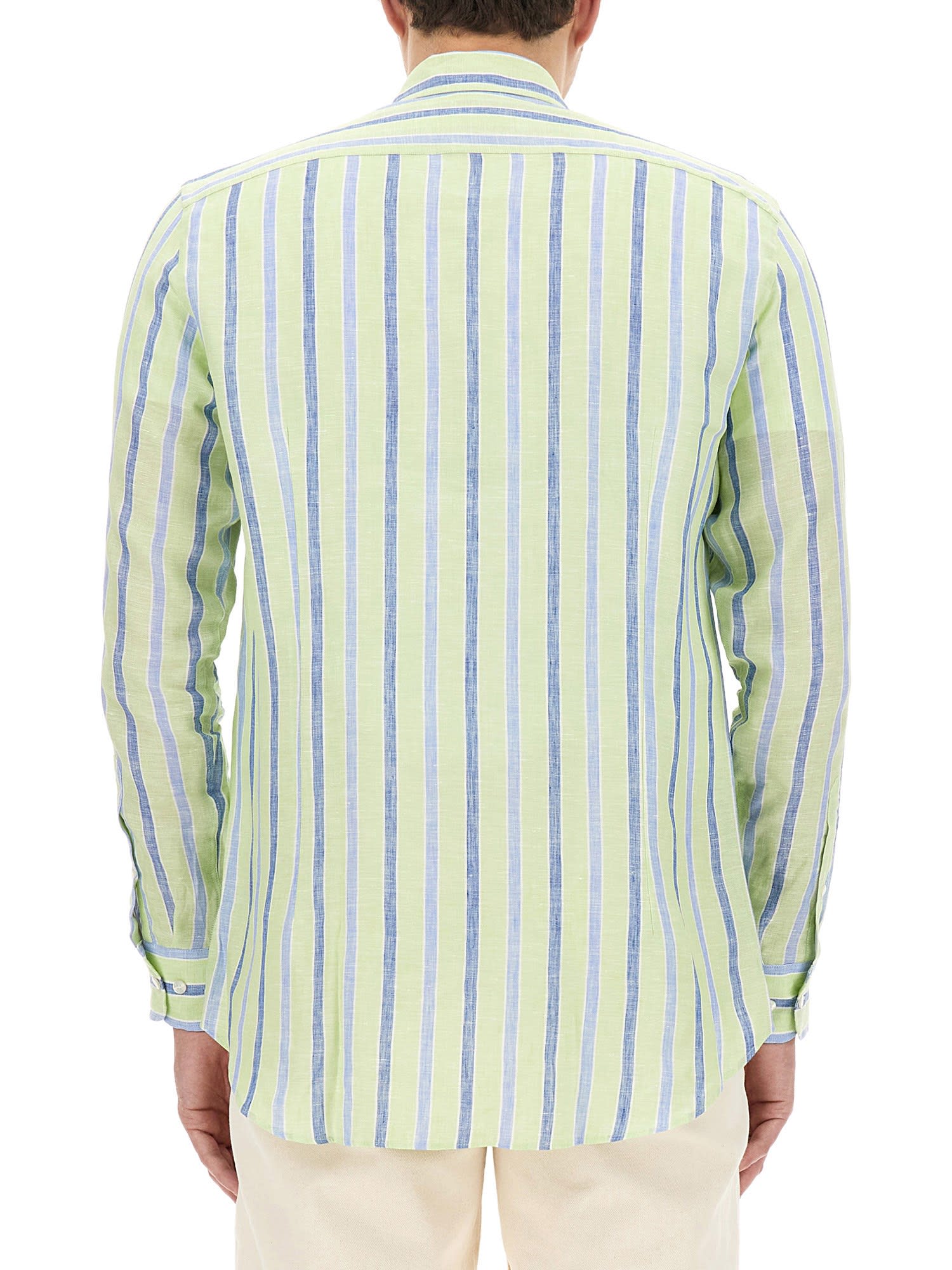 Shop Etro Pegasus Shirt In Verde