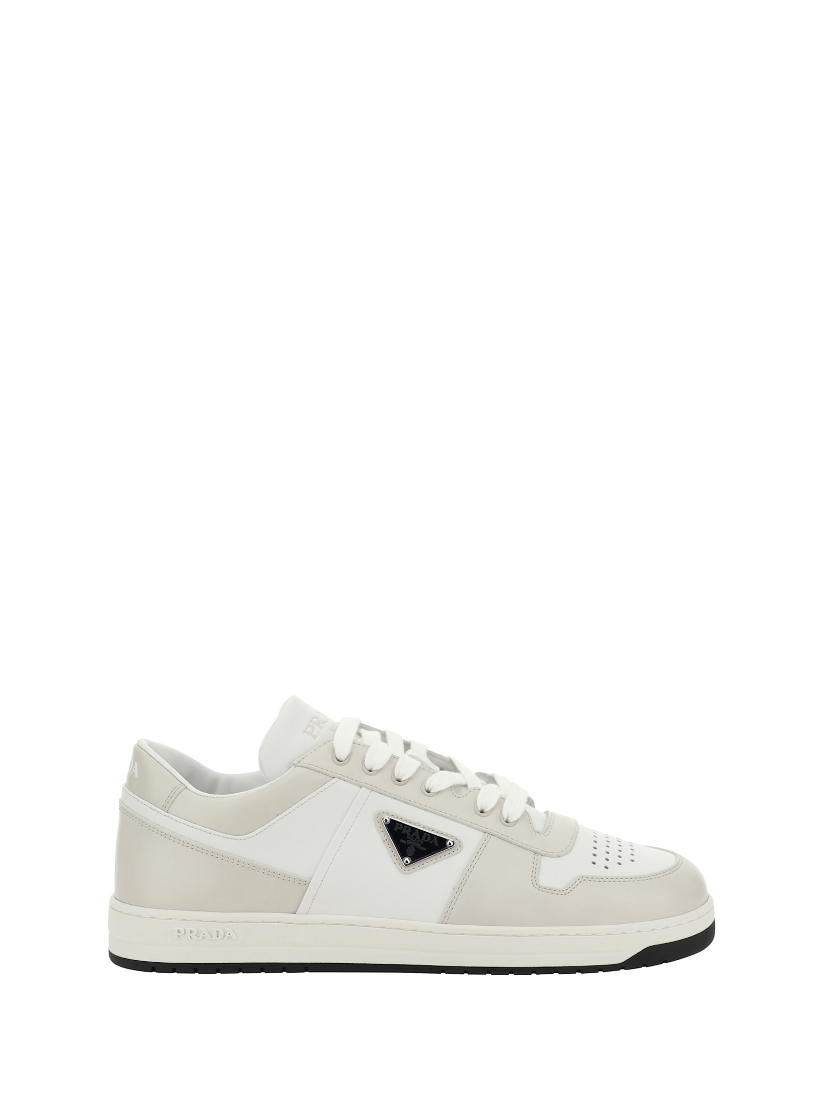 Shop Prada Sneakers In Bianco+polvere