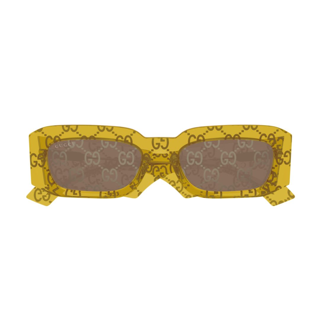 Gucci Gg1426s007 Yellow Yellow Brown In Yellow