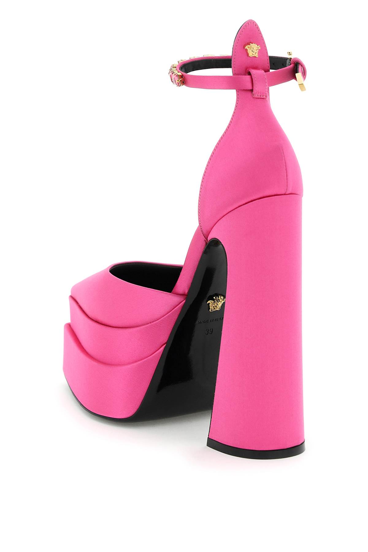 VERSACE SILK SATIN PUMPS 