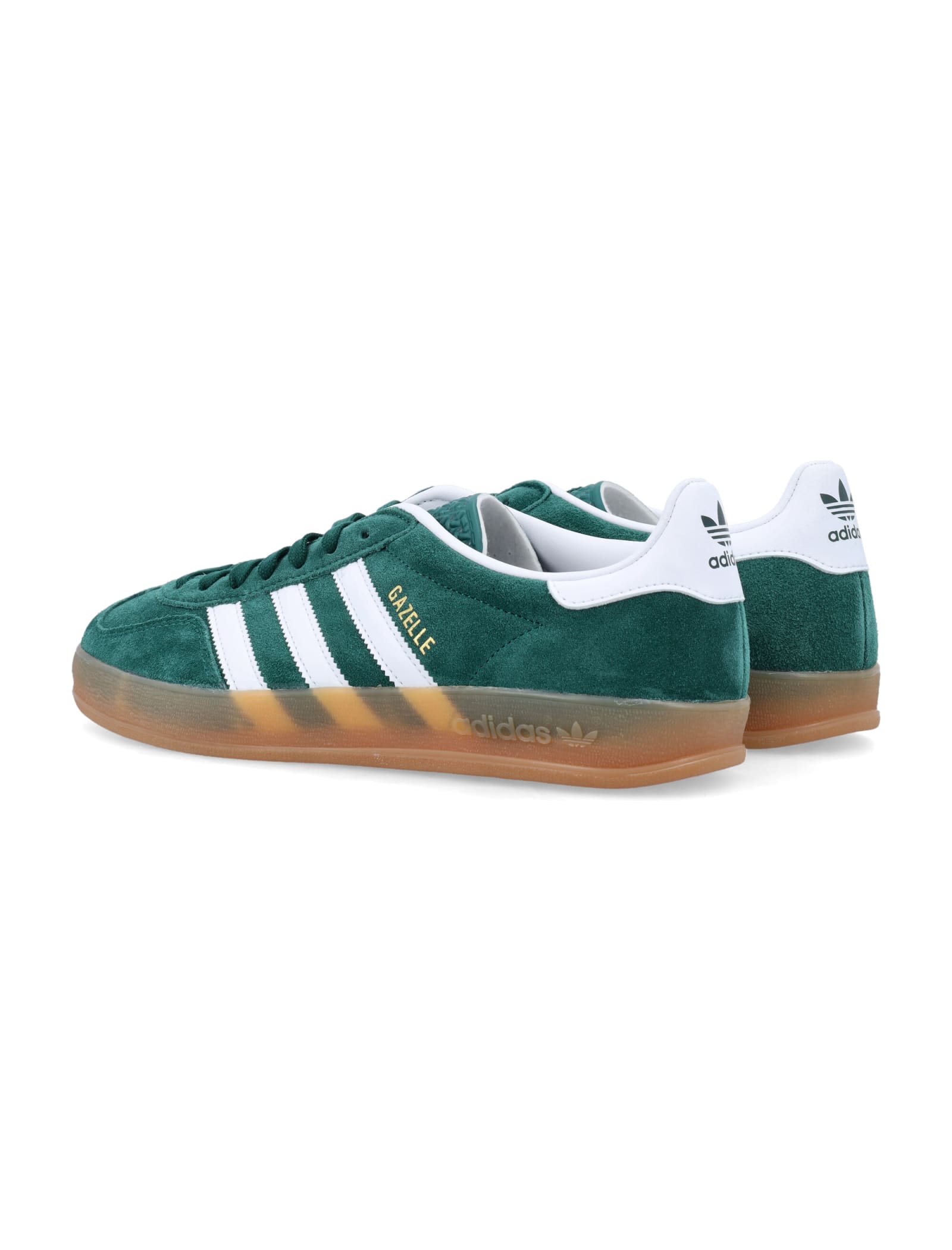 Adidas Originals Gazelle Indoor Sneakers In Collgreen Ftwwht Gum
