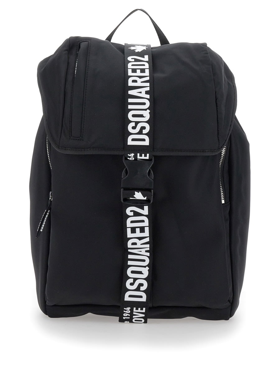 Dsquared2 Backpack Made With Love In Black