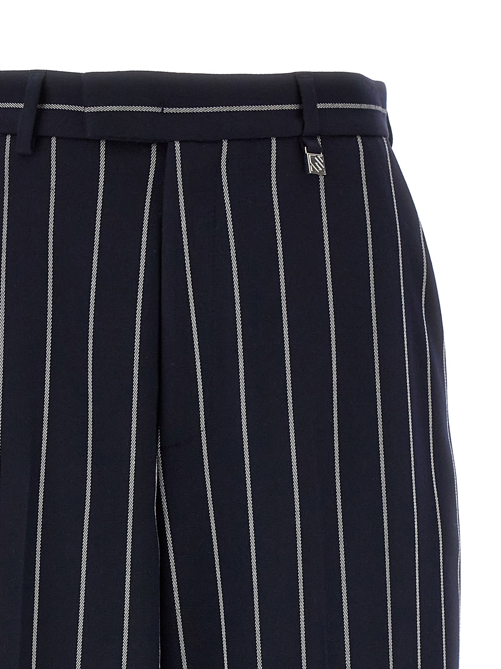 Shop Giuseppe Di Morabito Striped Pants In Blue