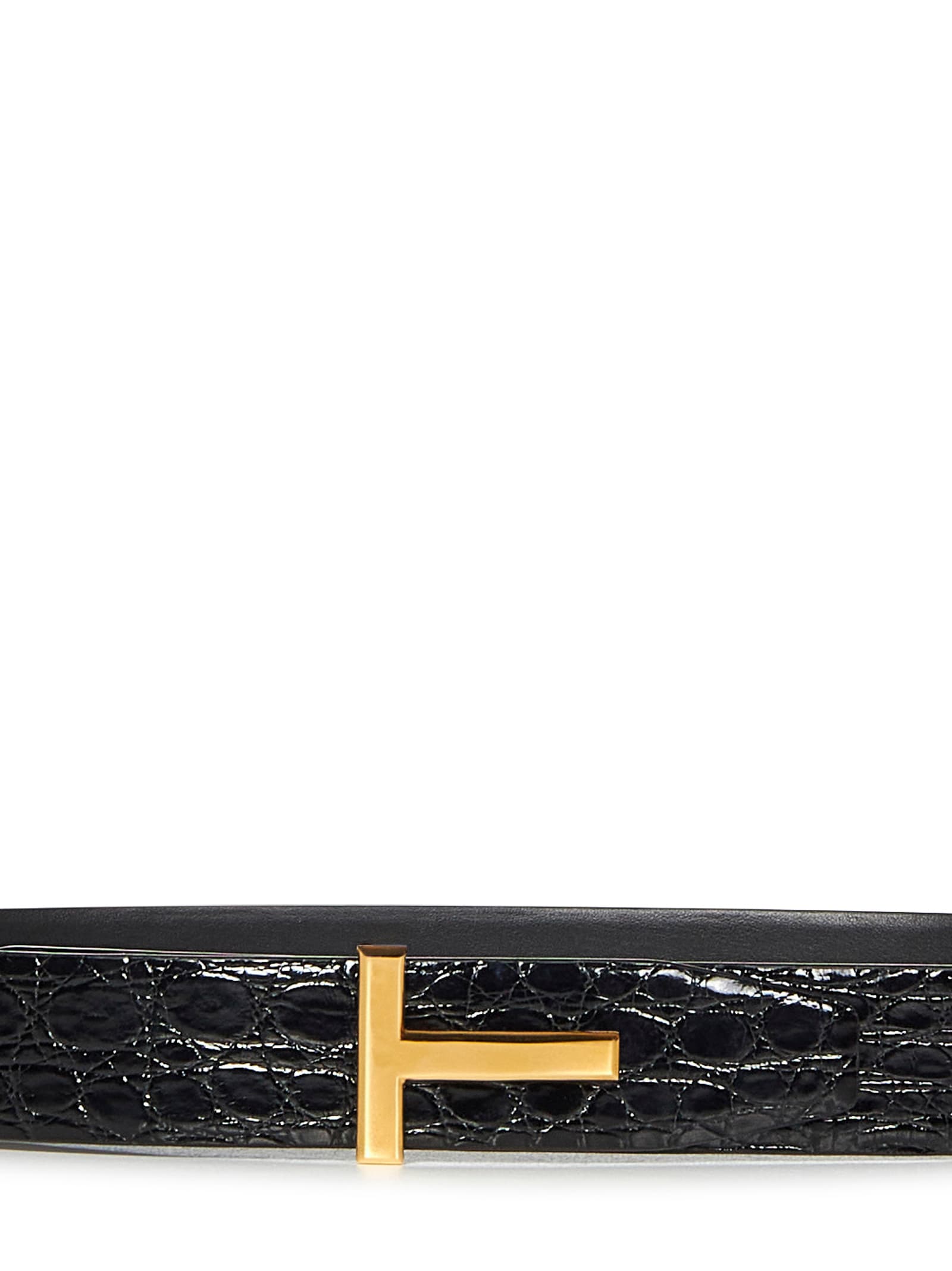 Shop Tom Ford T Icon Belt In Black