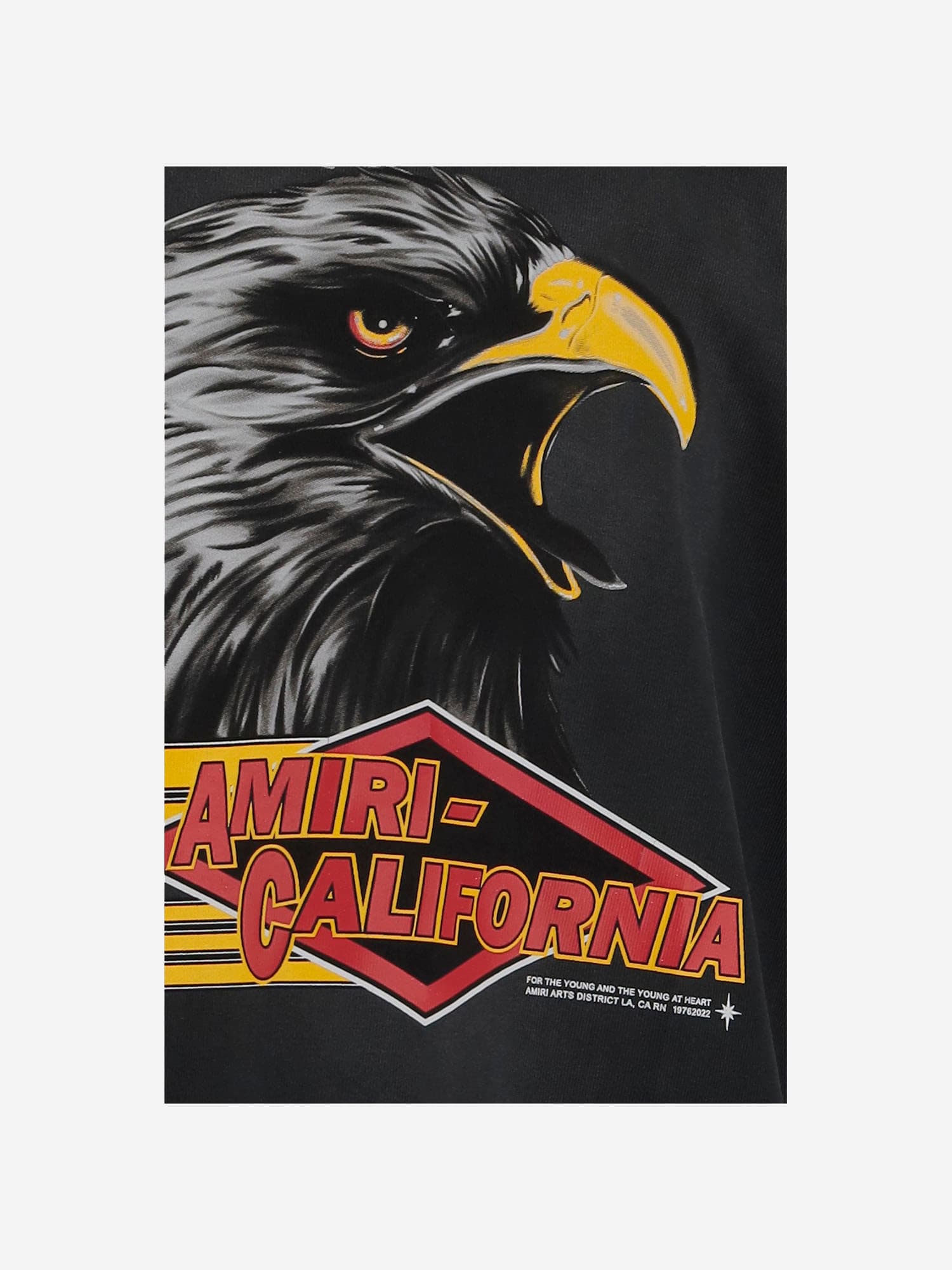 Amiri Mens Black Eagle Graphic-print Cotton-jersey T-shirt In Black