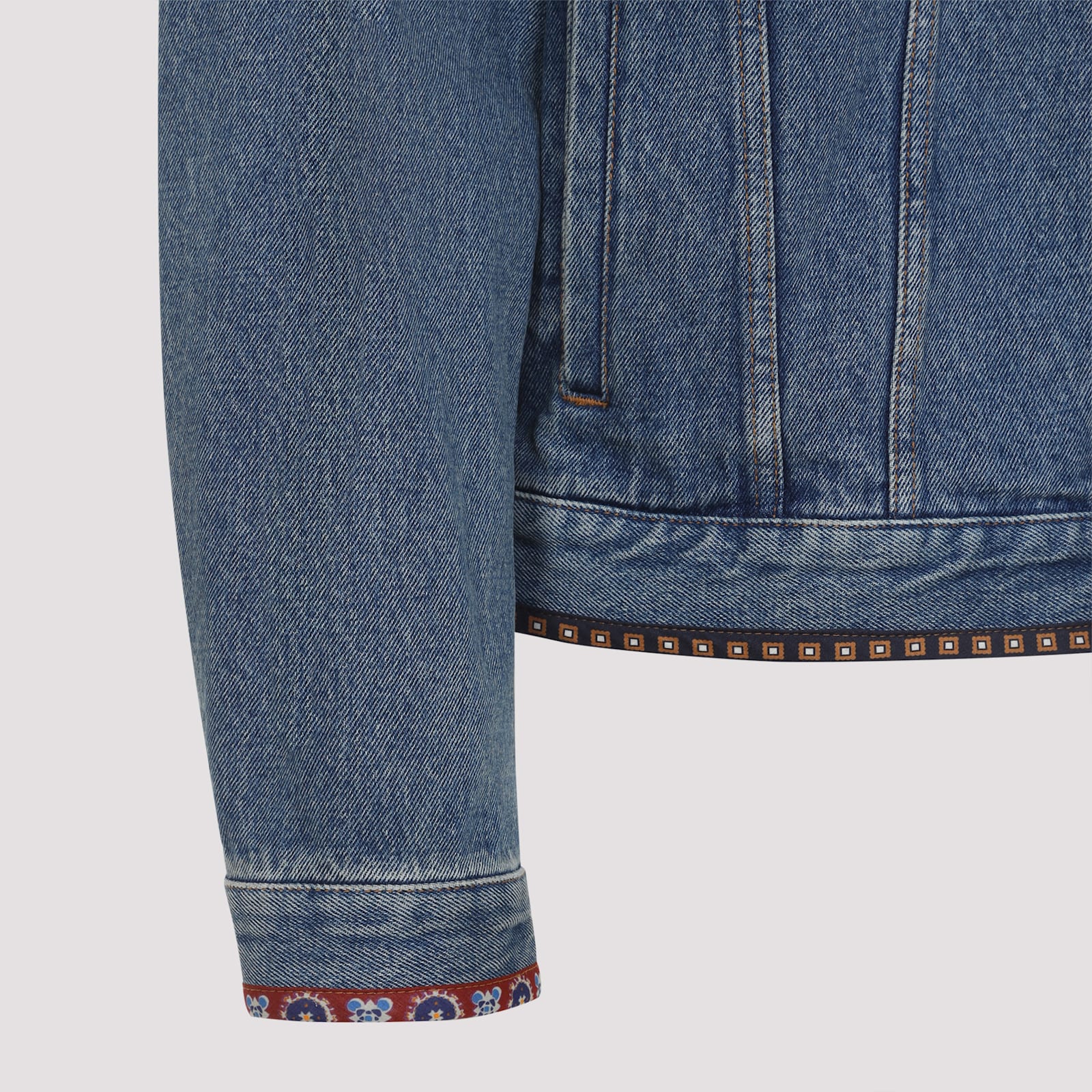 Valentino Denim Jackets Embroideries In Blue