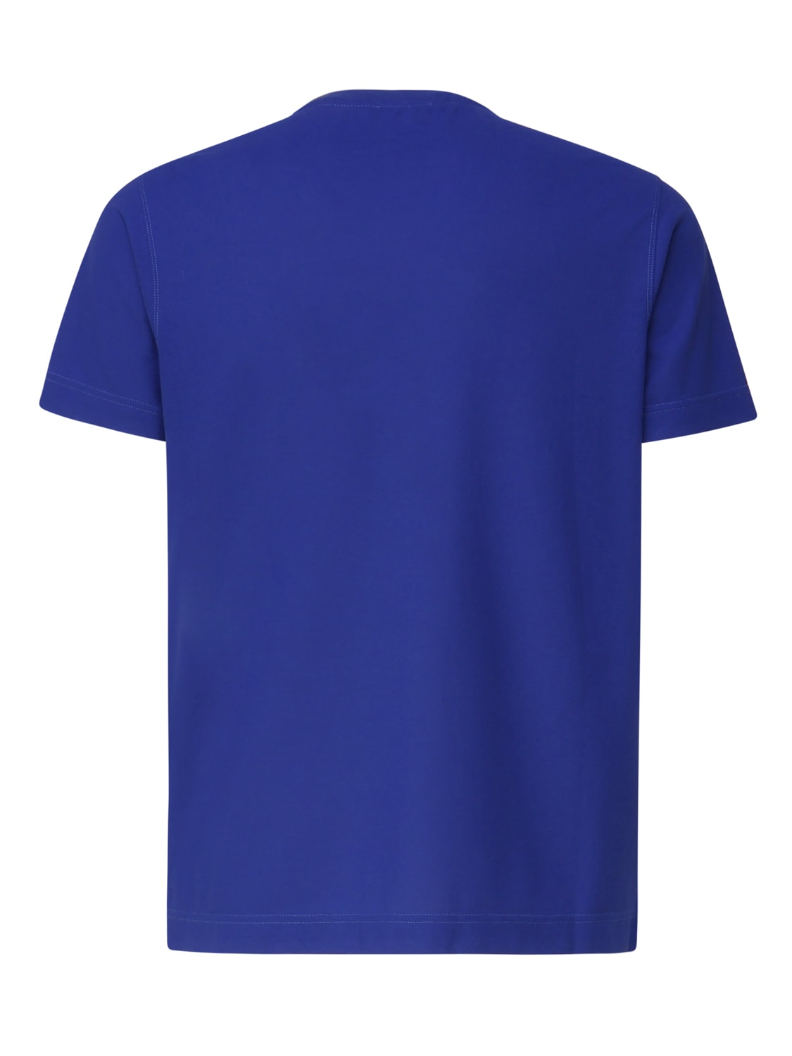 Shop Zanone Cotton T-shirt In Clear Blue