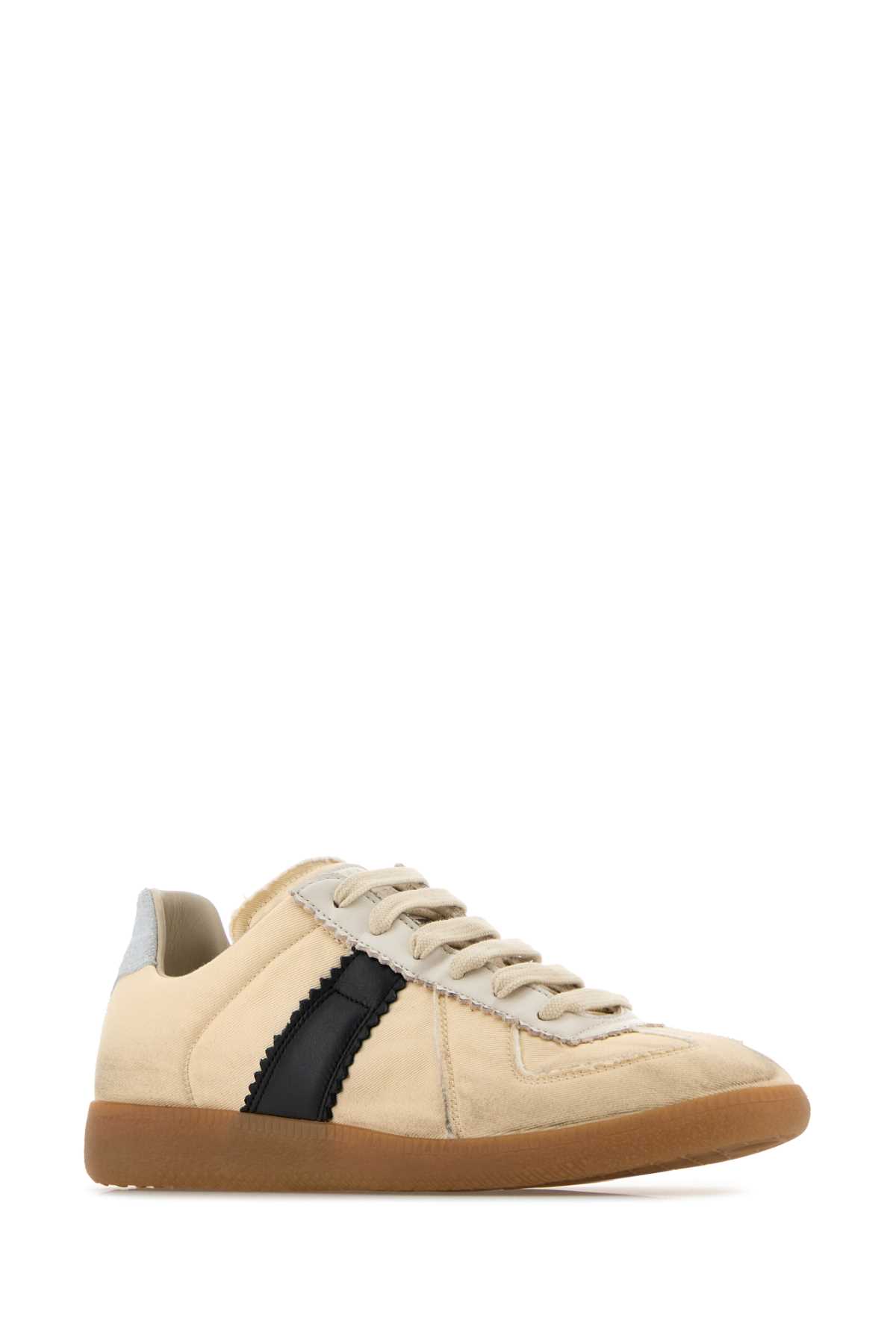 Maison Margiela Multicolor Fabric Replica Sneakers In Blackvintageyellowvintage