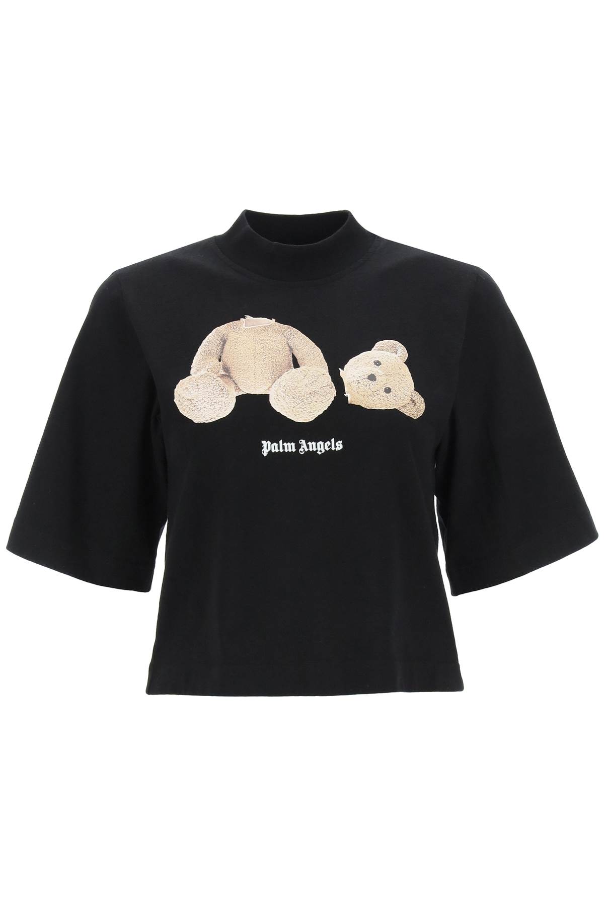 Palm Angels Bear Print Cropped T-shirt