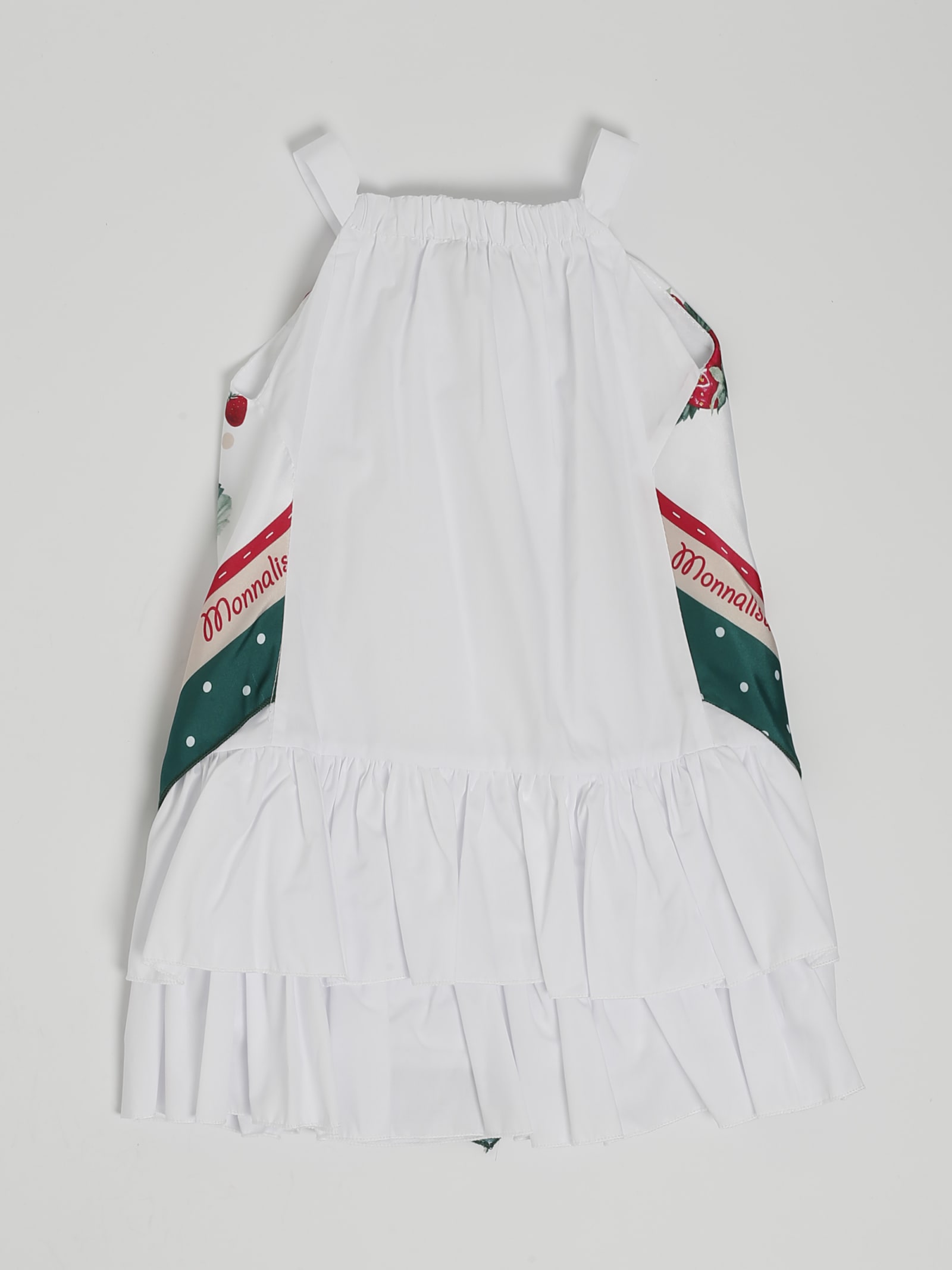 Shop Monnalisa Dress Dress In Bianco-rosso