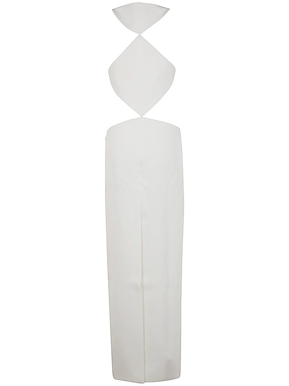 Shop Versace Techno Bonded Granite` Gown In Optical White
