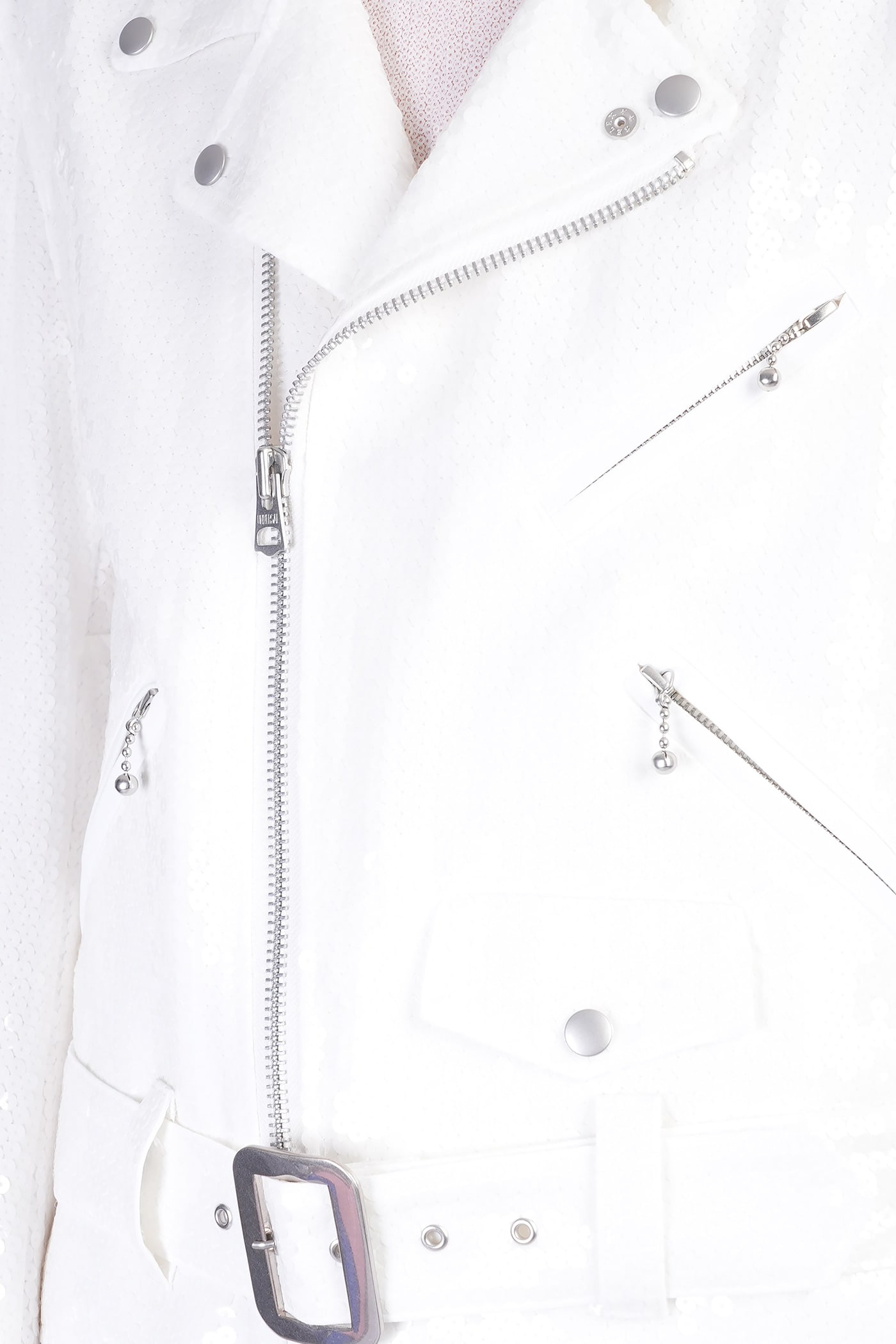 JUNYA WATANABE BIKER JACKET IN WHITE POLYESTER