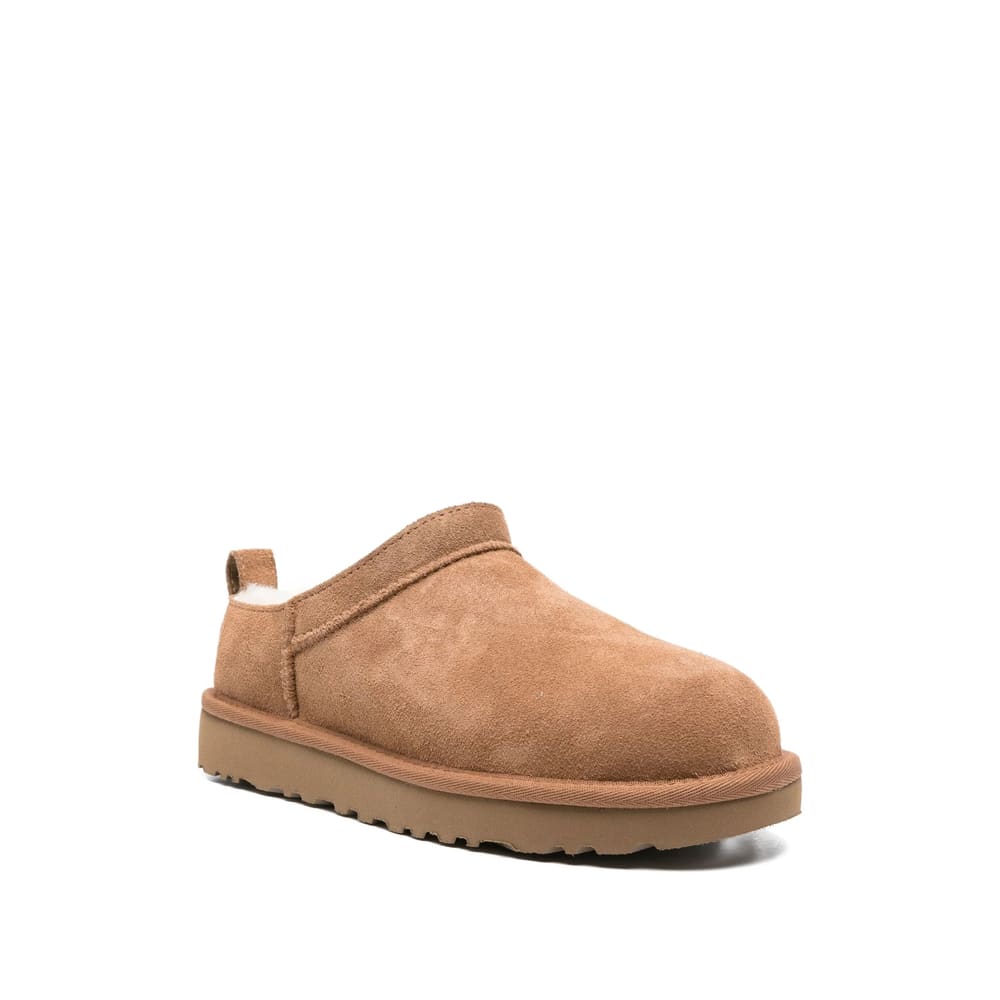 Ugg Soft Suede Mule With Lambskin Lining In Multi