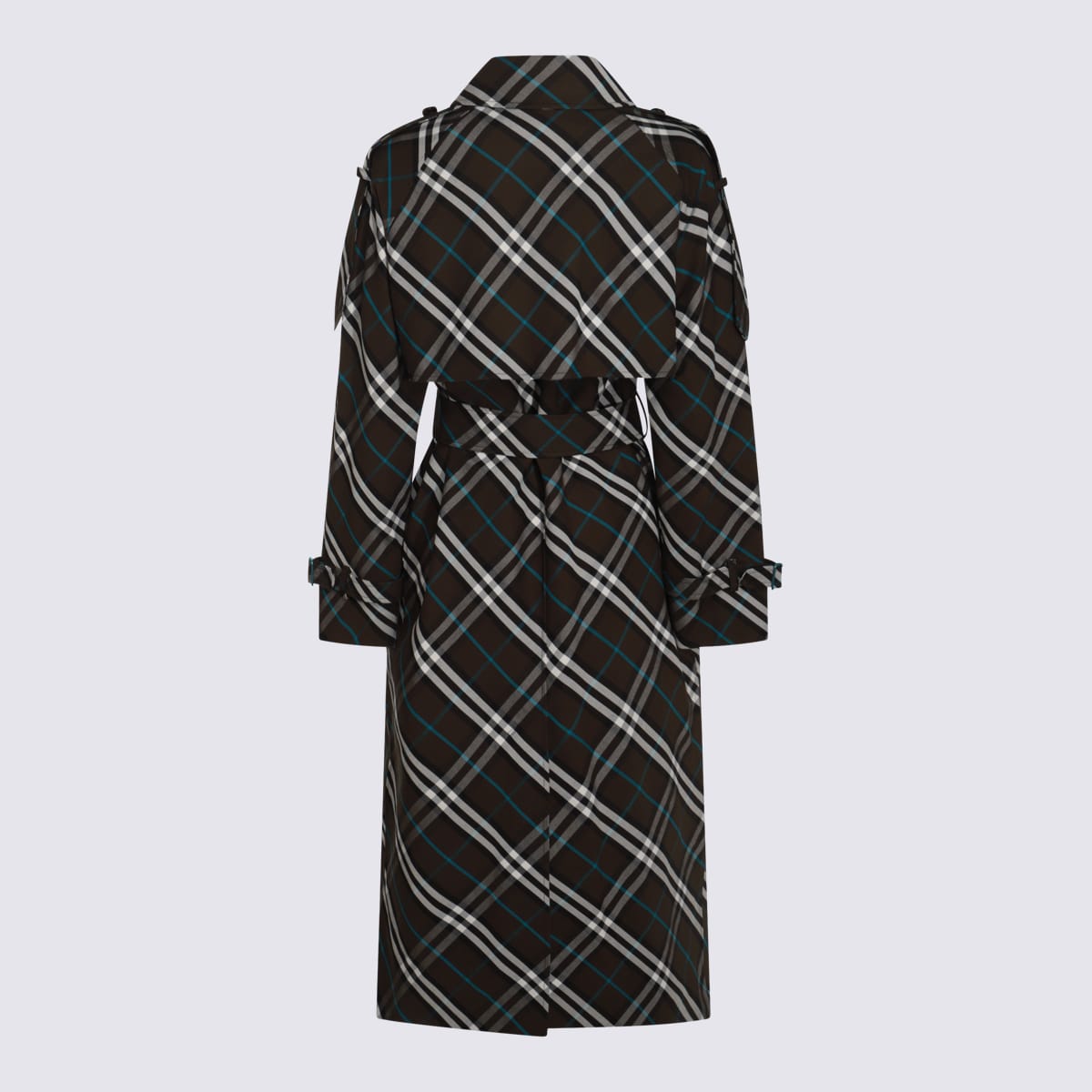 Shop Burberry Multicolor Trench Coat In Snug Ip Check