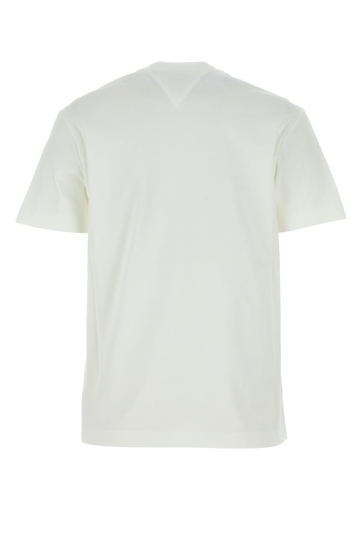 Shop Bottega Veneta Tshirt Logo In Chalk