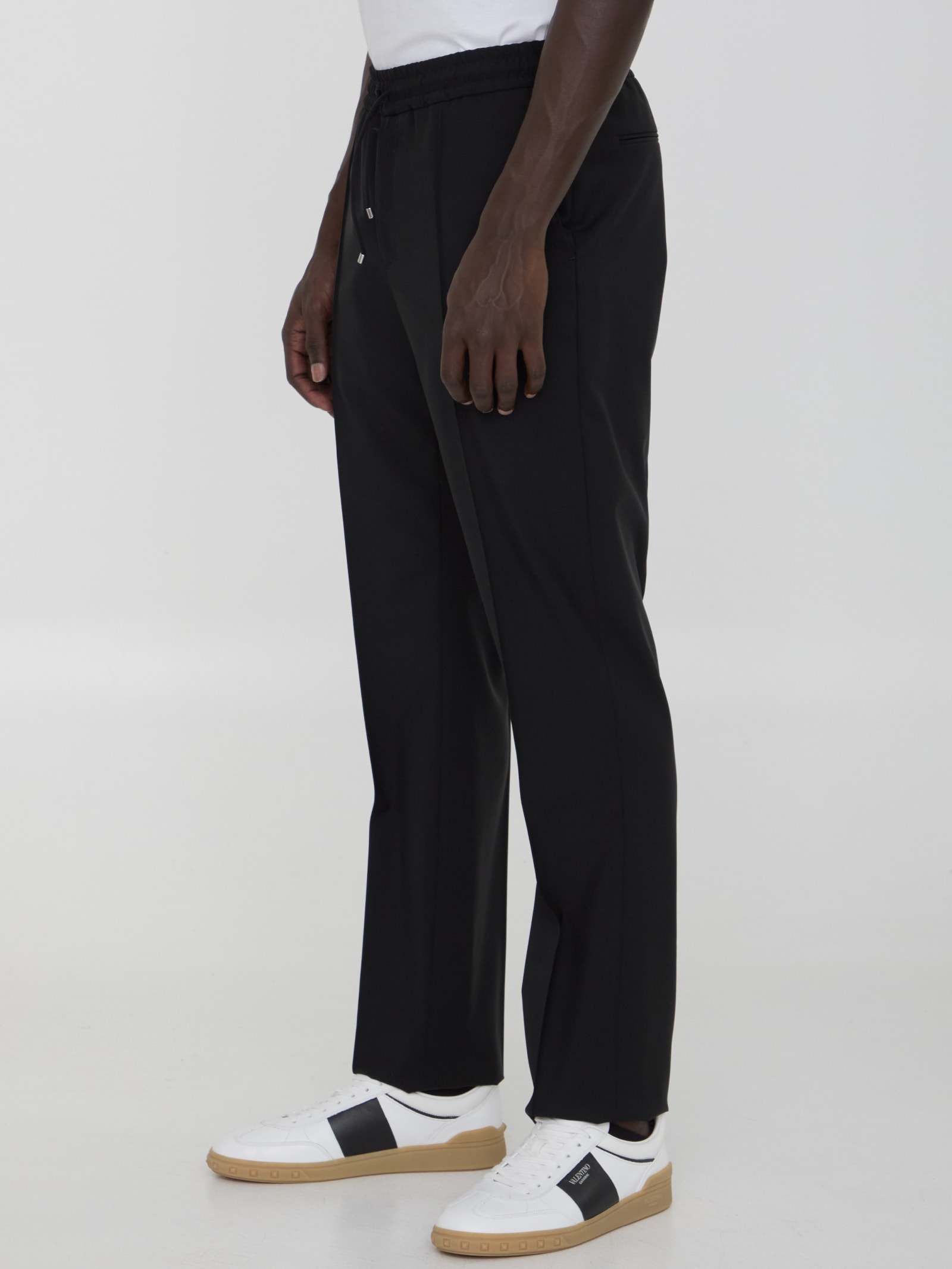 Shop Valentino Wool Pants In Black