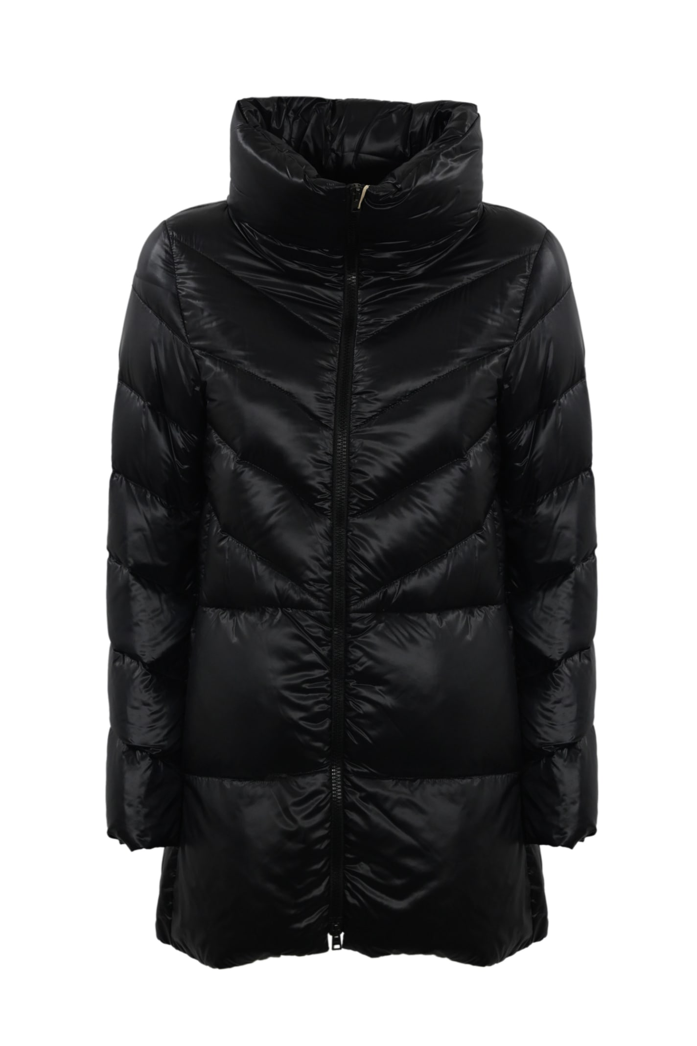 Shop Herno Black A-shape Down Jacket In Nero